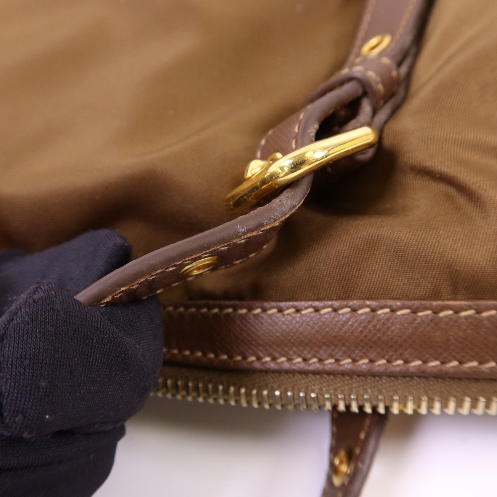 PRADA 尼龍Tote Bag金扣手挽袋