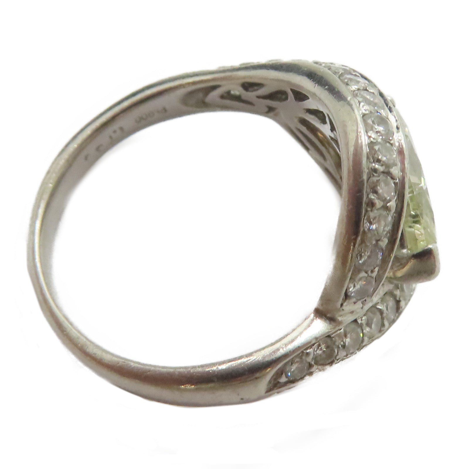 JEWELRY PT900鉑金Diamond Ring 1.735ct/1.00ct鑚石戒指US#6.75