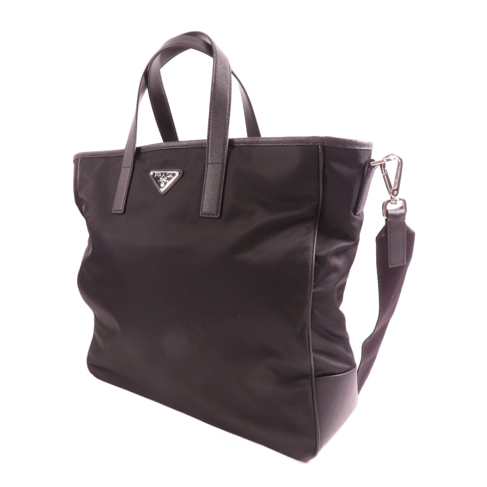 PRADA 尼龍Shoulder Bag銀扣手挽肩背兩用袋