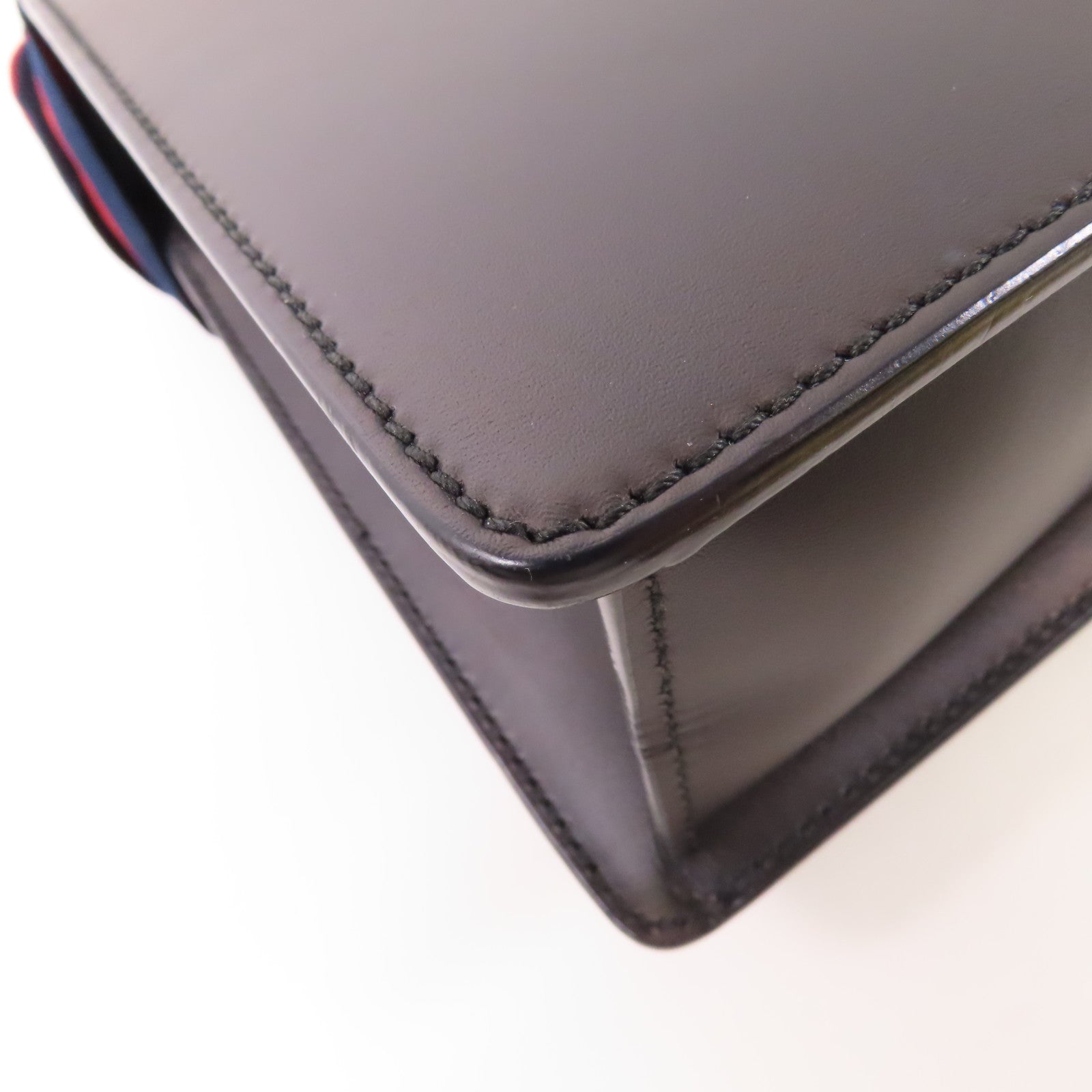 GUCCI GG GHW 2 Way Bag 421882 Leather Black