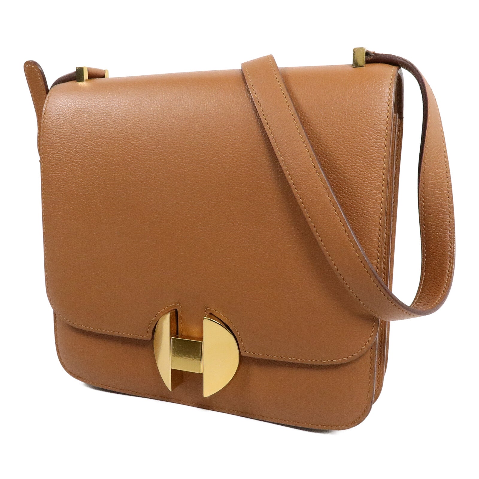 HERMES Evercolor皮革2002 肩背袋Gold