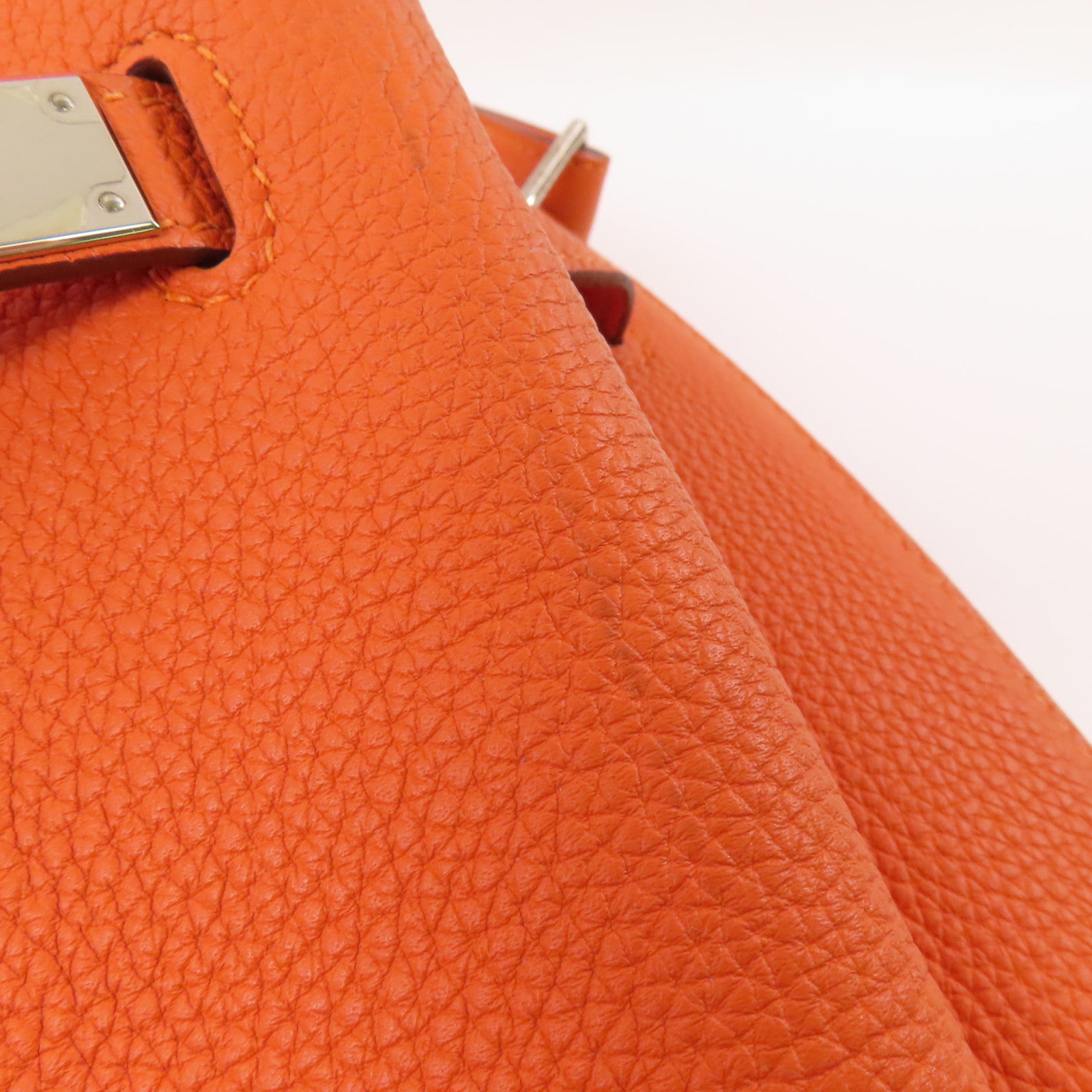 HERMES 【激減優惠】Togo皮革So Kelly 26銀扣肩背袋Feu