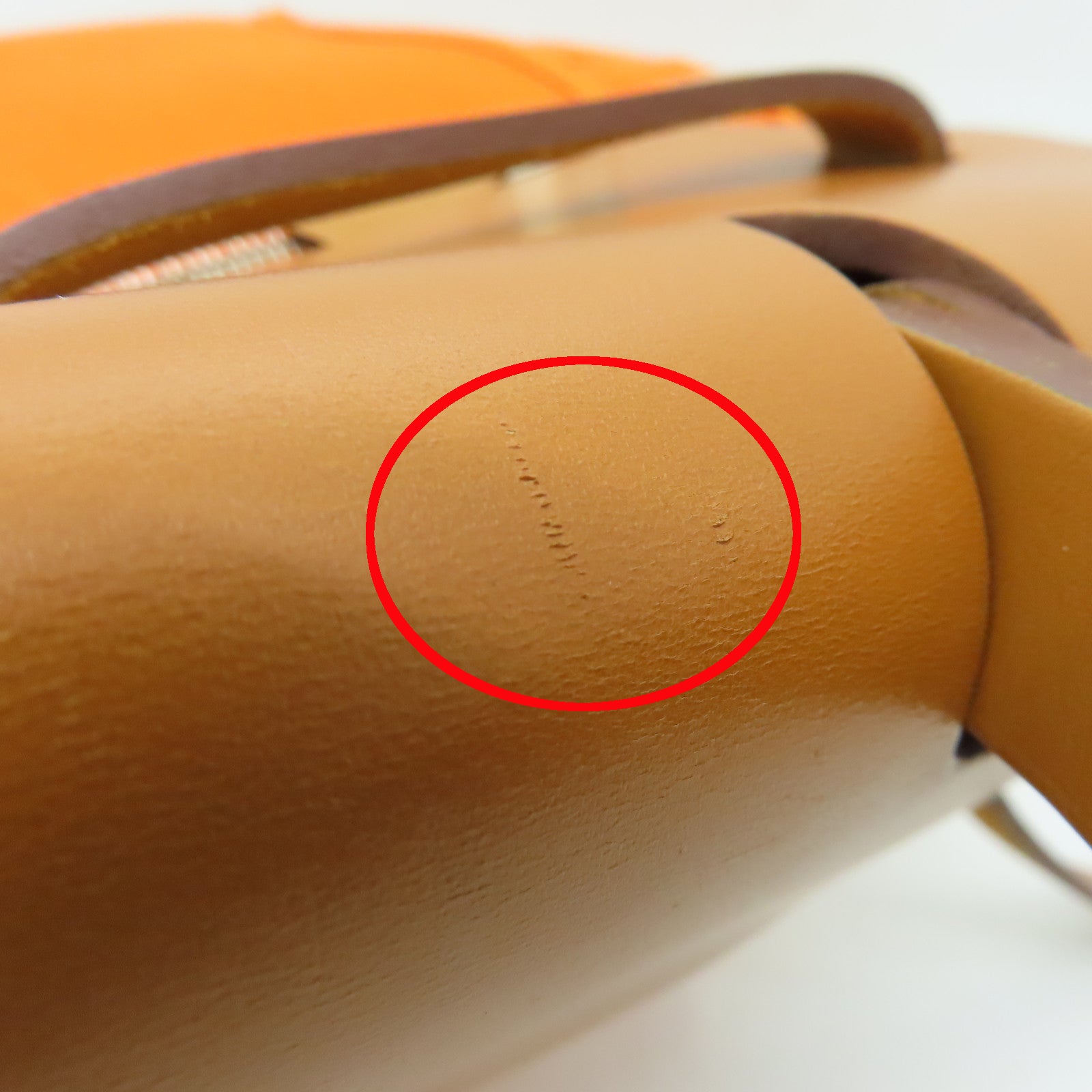 HERMES 帆布Herbag PM银扣手挽肩背两用袋Orange橙色