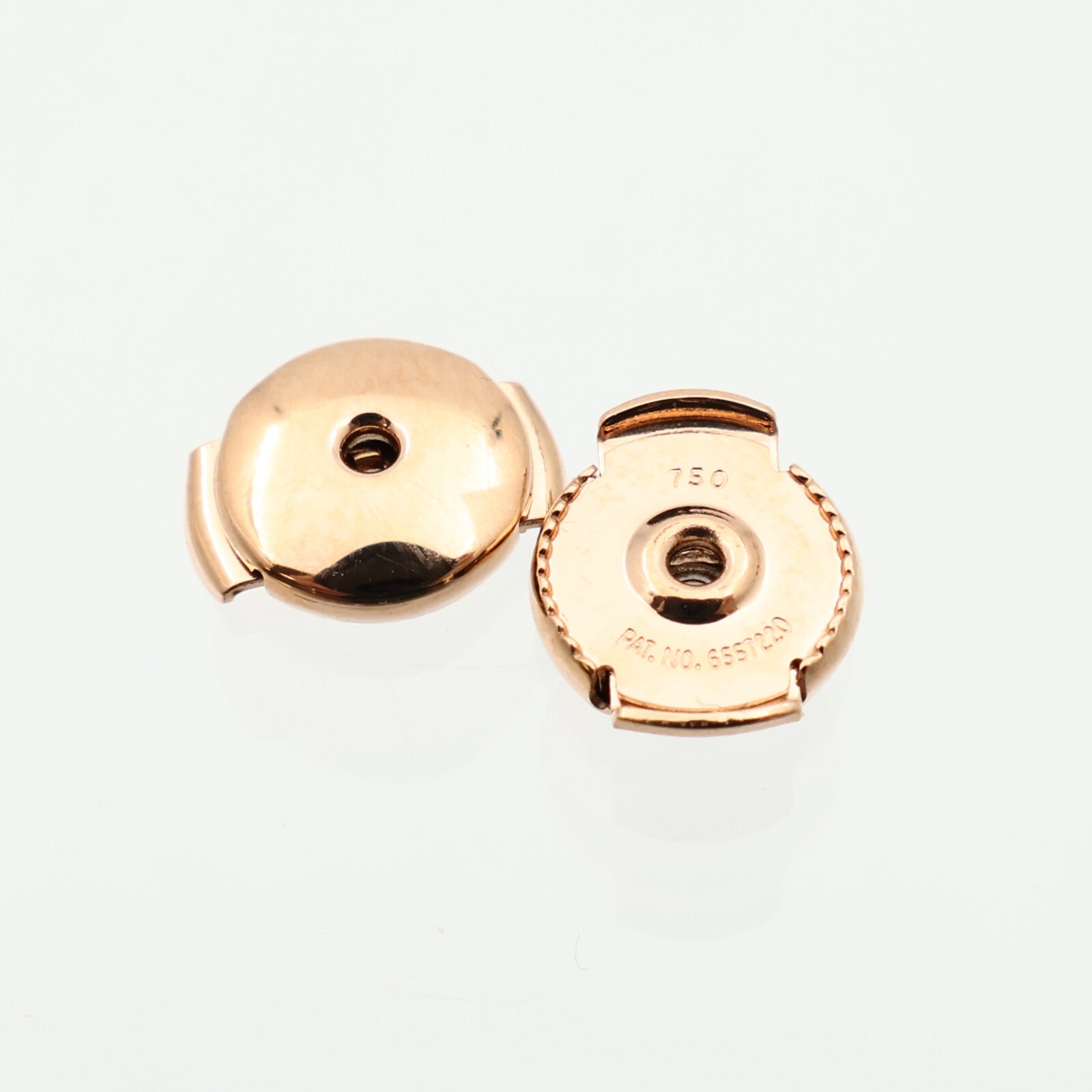 HERMES 18K玫瑰金Ex-Libris Earrings耳環