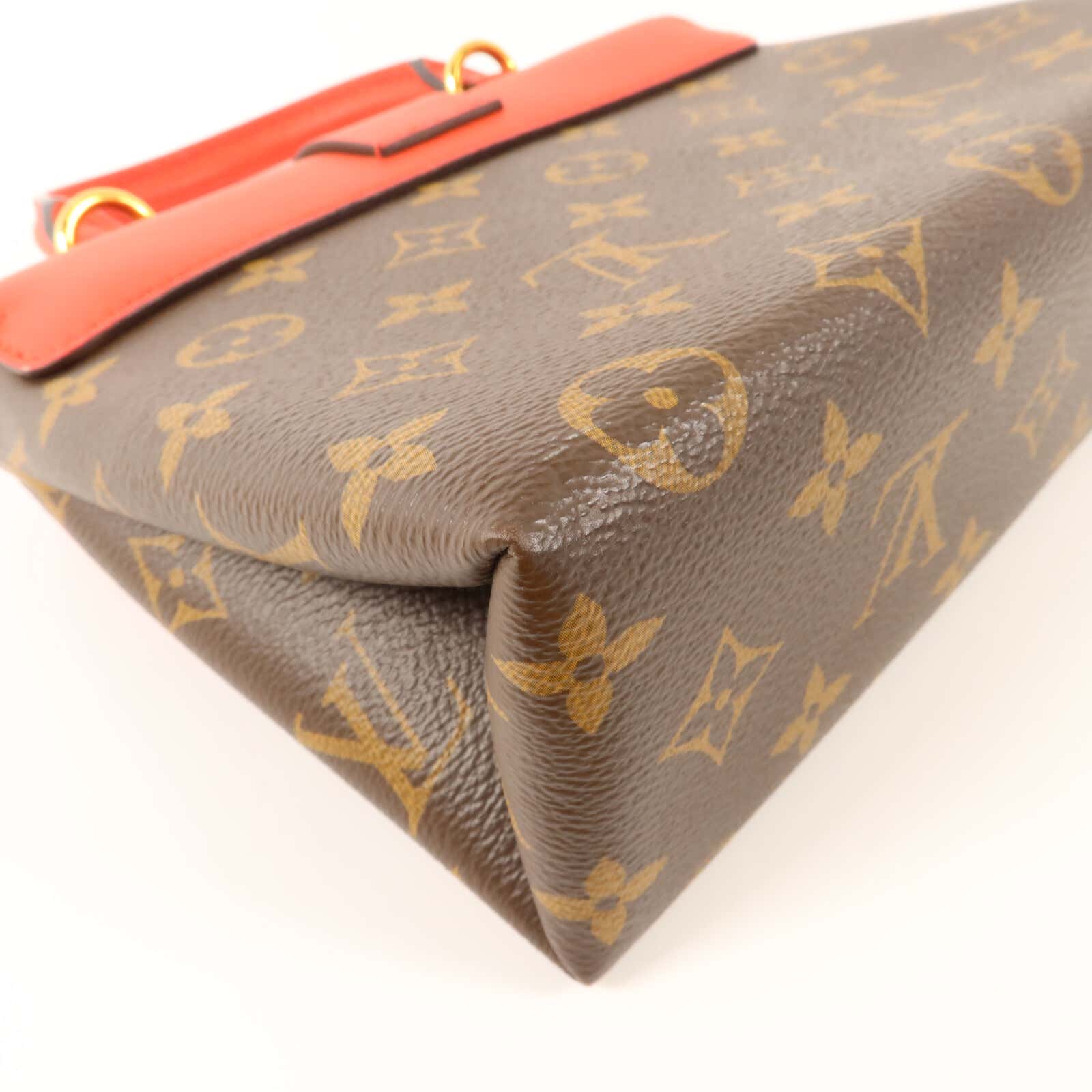 LOUIS VUITTON Monogram Locky BB手挽肩背棕色/紅色