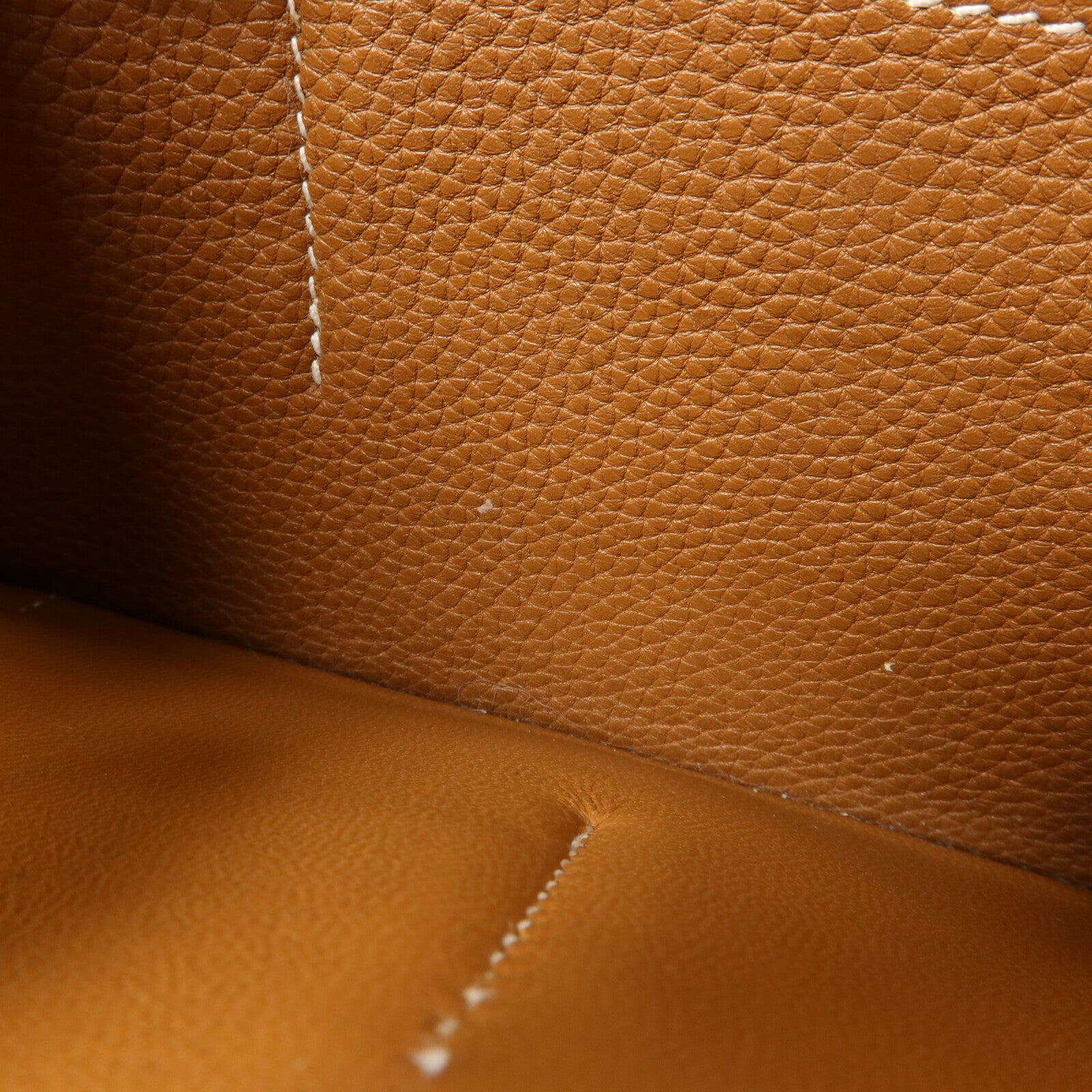 HERMES Togo皮革Dogon Compact長錢包Gold