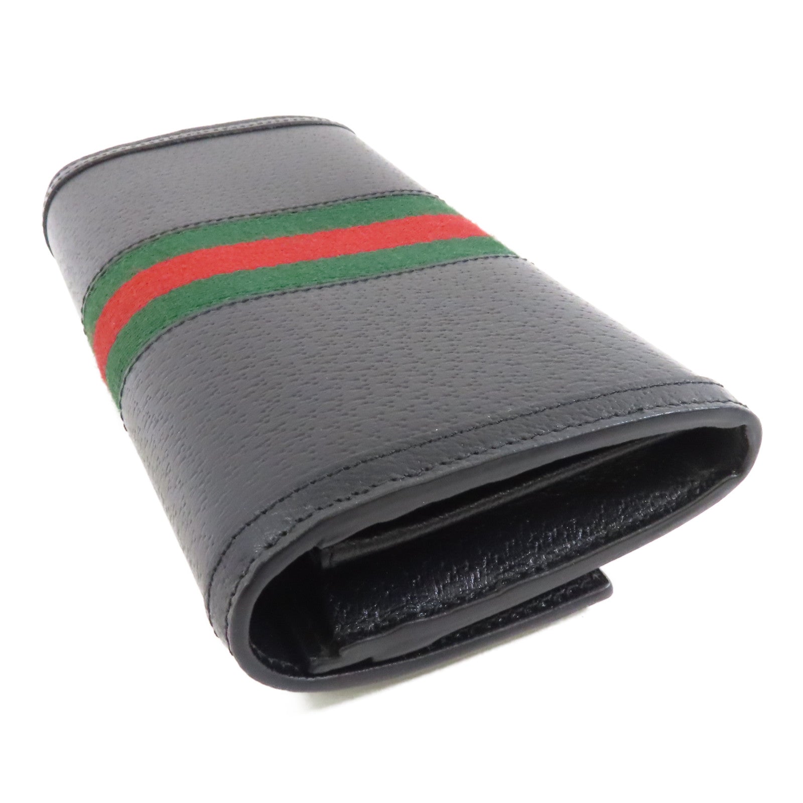 GUCCI 牛皮皮革Ophidia Long Wallet金扣長錢包黑色