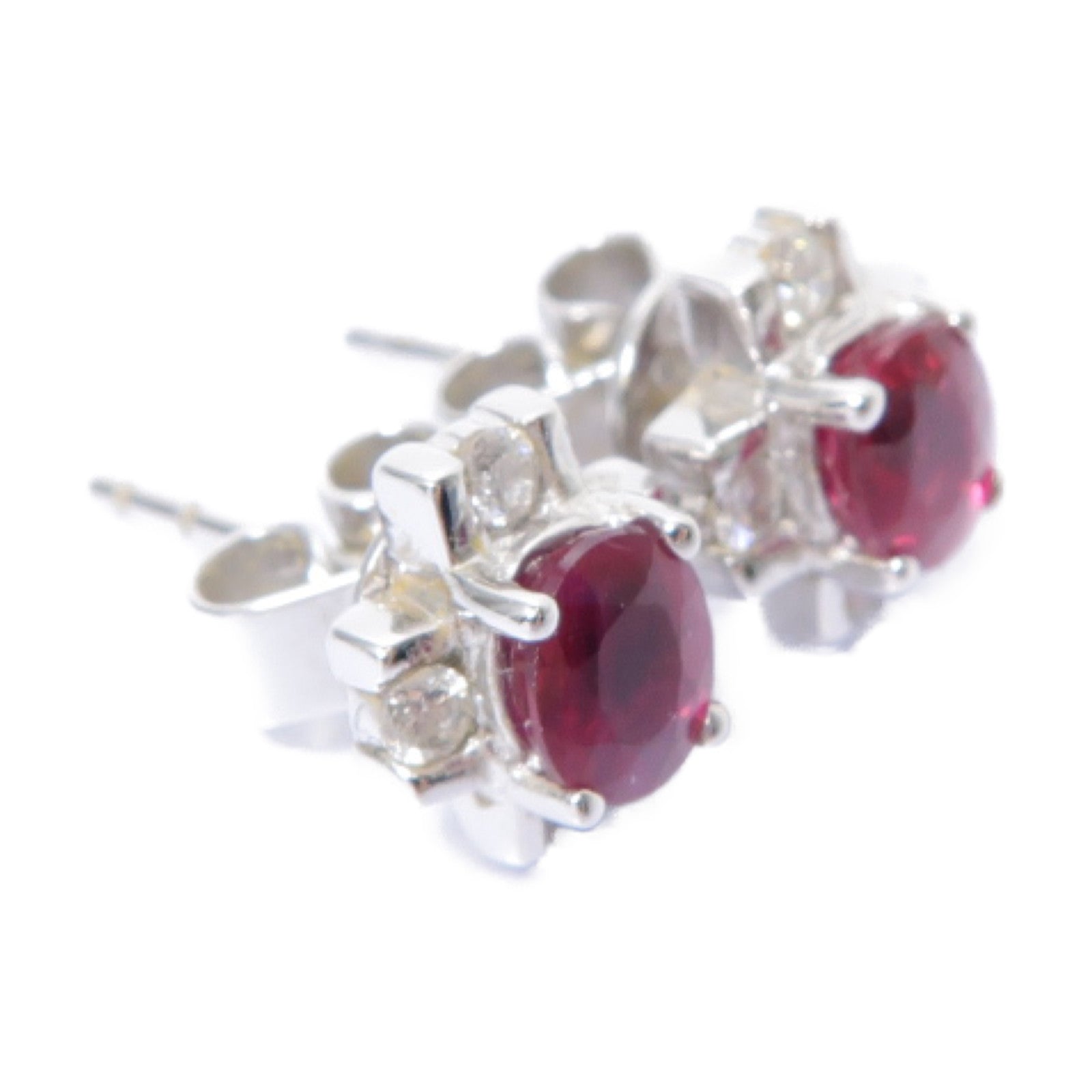 JEWELRY 【激減優惠】18K白金Ruby Earrings 0.93ct紅寶石耳環