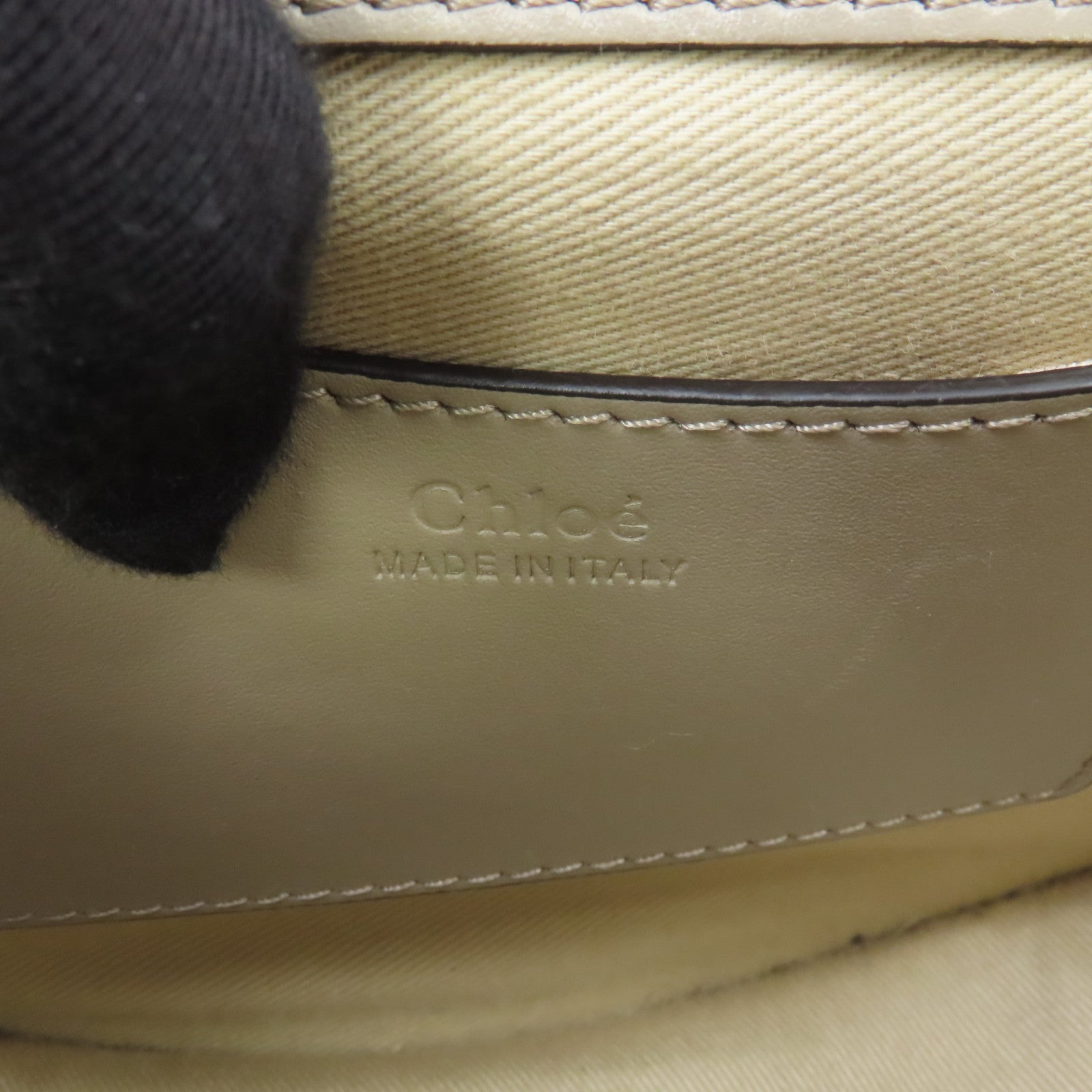 Chloe 【激減優惠】牛皮皮革Small Tess Bag金扣手挽肩背兩用袋綠色/米色