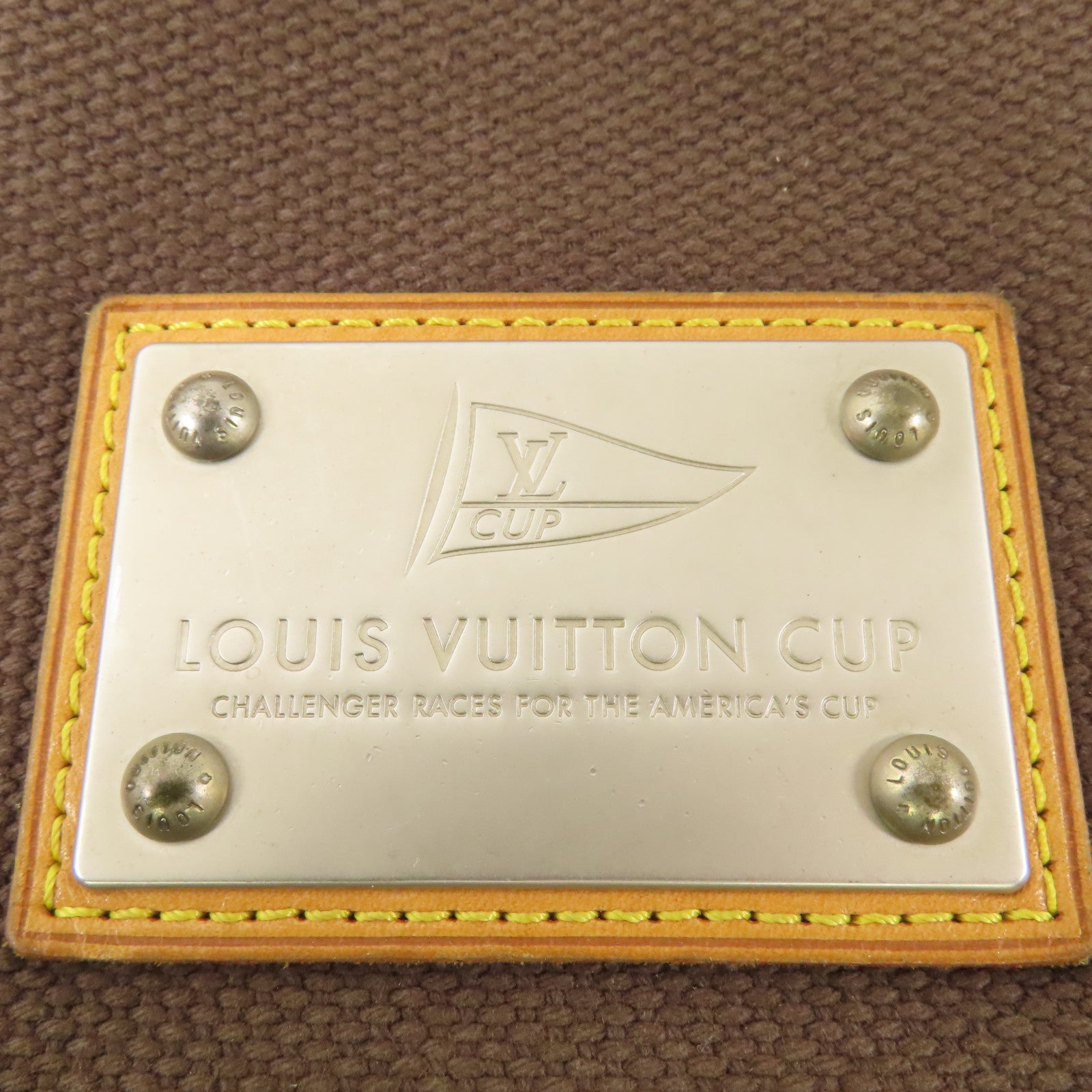 LOUIS VUITTON 帆布Besace PM銀扣肩背袋