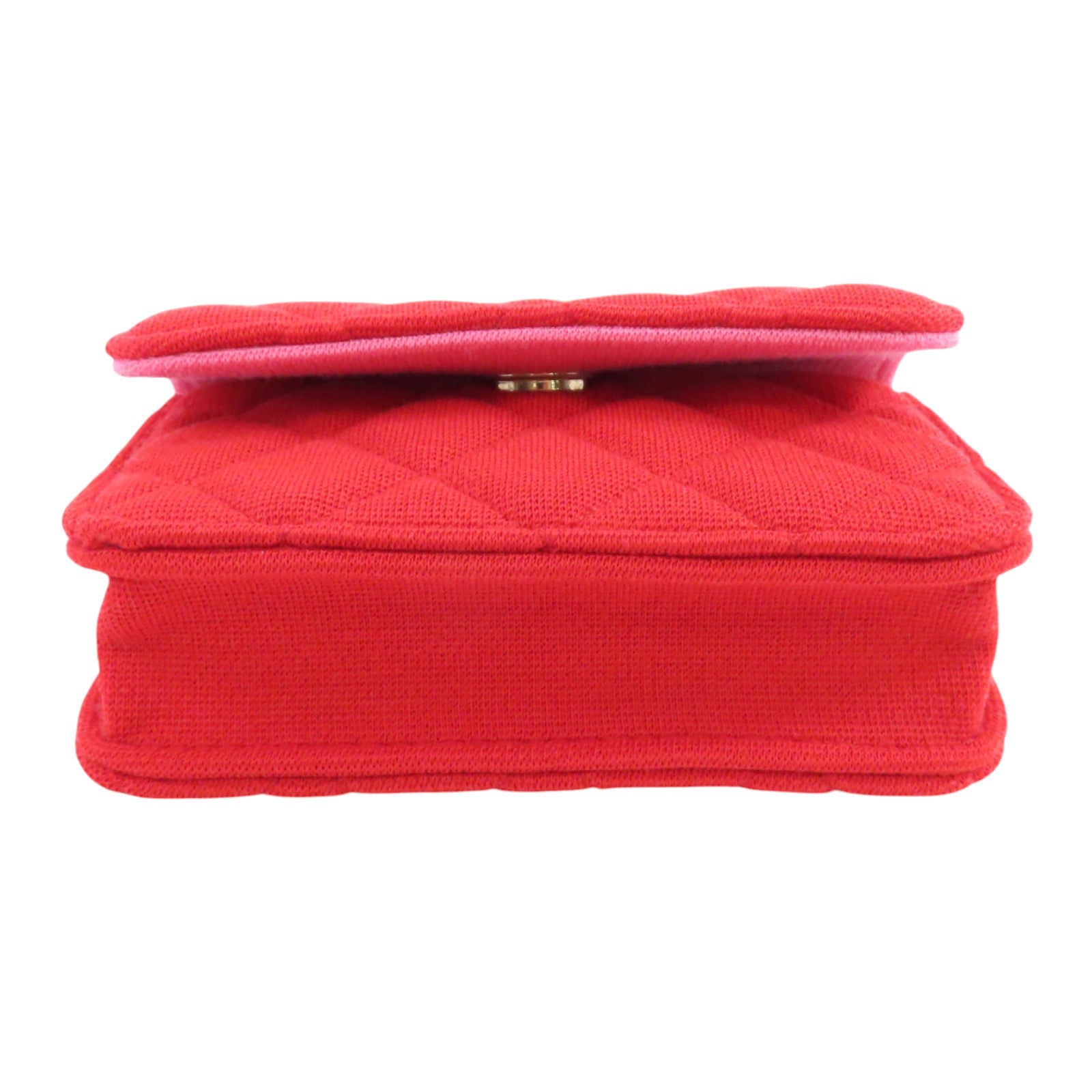 CHANEL 帆布Chain Shoulder Bag金扣鏈帶肩背袋