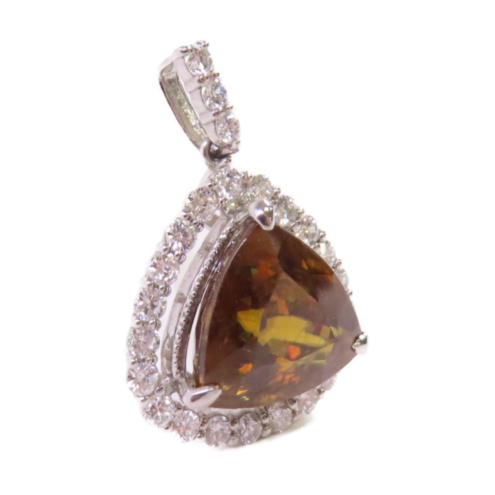 JEWELRY 【激減優惠】PT950鉑金/7.85ct榍石/0.88ct鑽石Sphene  Diamond Top吊墜頭扣
