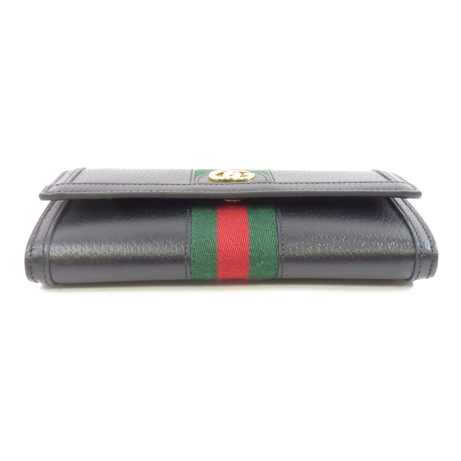 GUCCI 牛皮皮革Ophidia Long Wallet金扣長錢包黑色