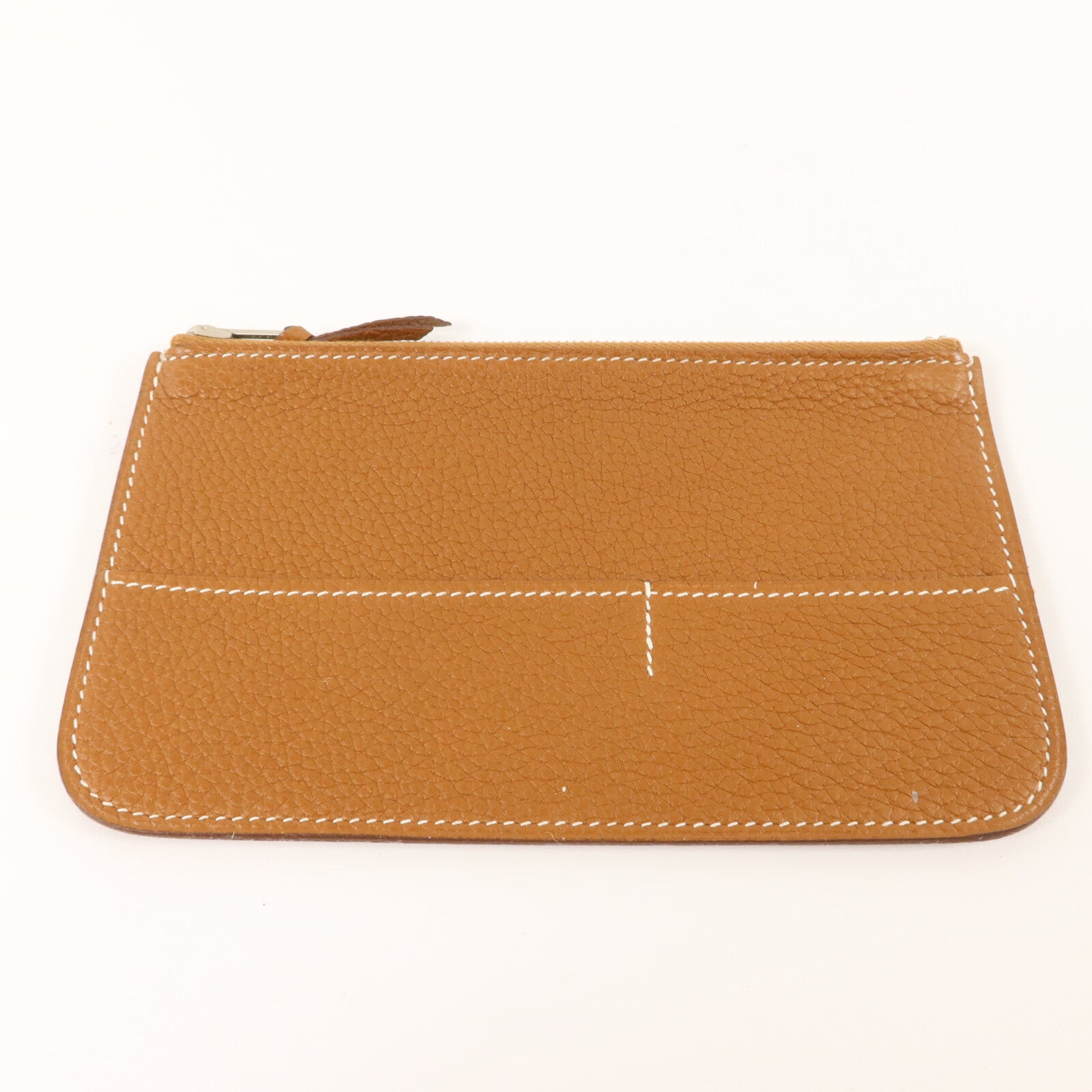 HERMES Togo皮革Dogon Compact長錢包Gold
