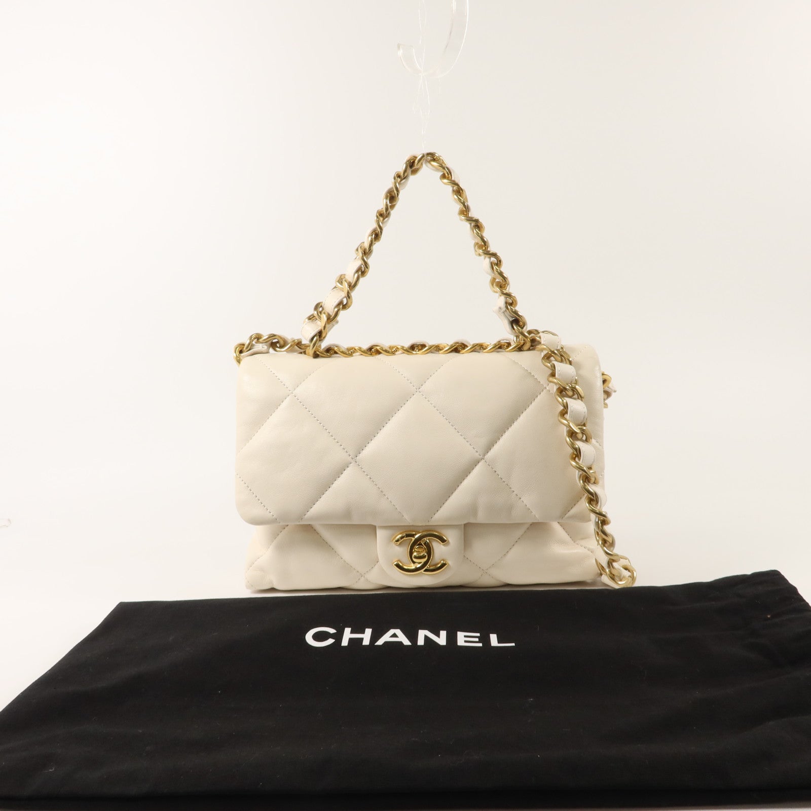 CHANEL 羊皮皮革Chanel 19手挽肩背兩用袋