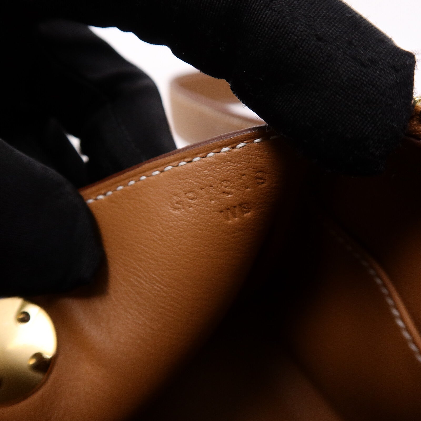 HERMES Clemence皮革Mini Lindy肩背袋Gold