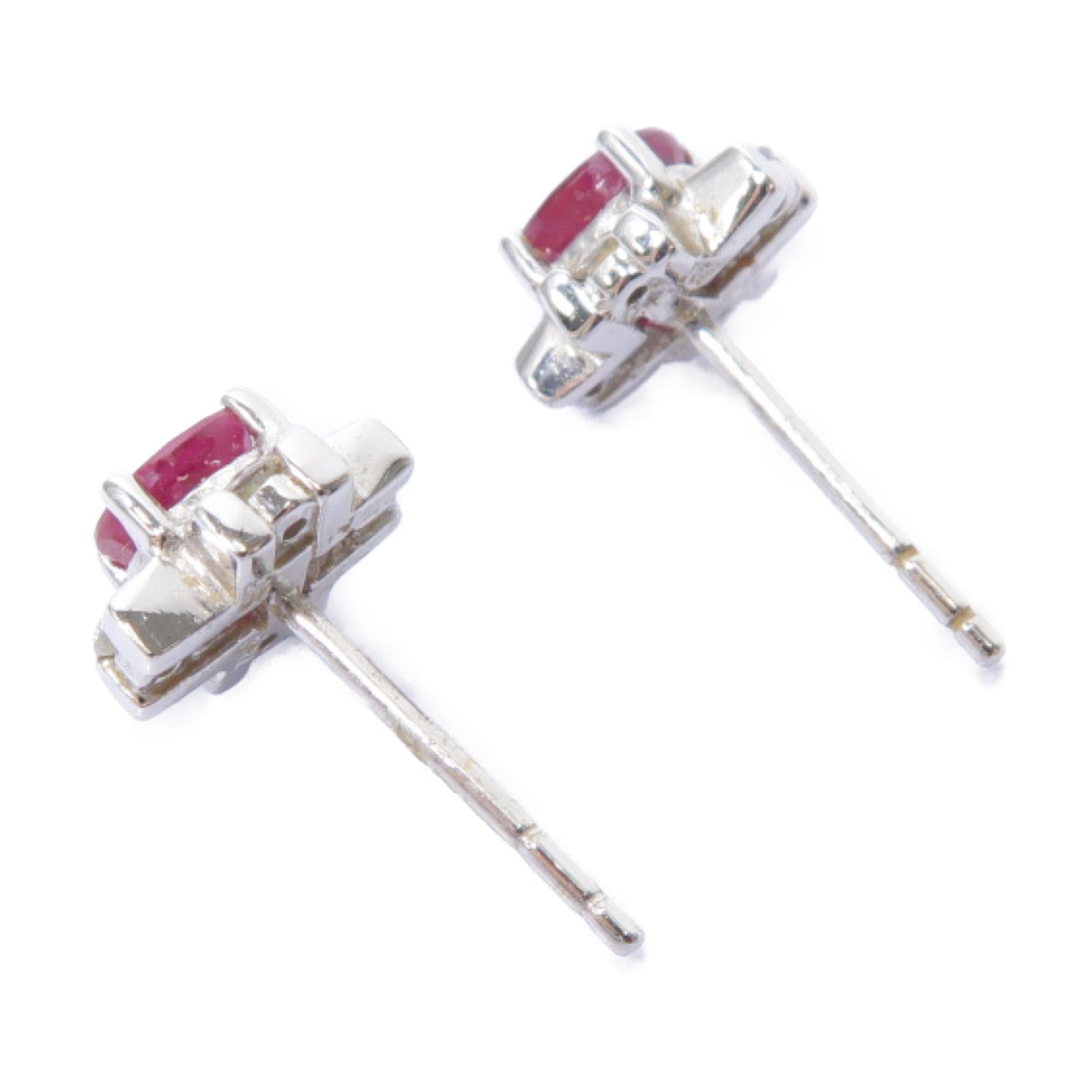 JEWELRY 【激減優惠】18K白金Ruby Earrings 0.93ct紅寶石耳環