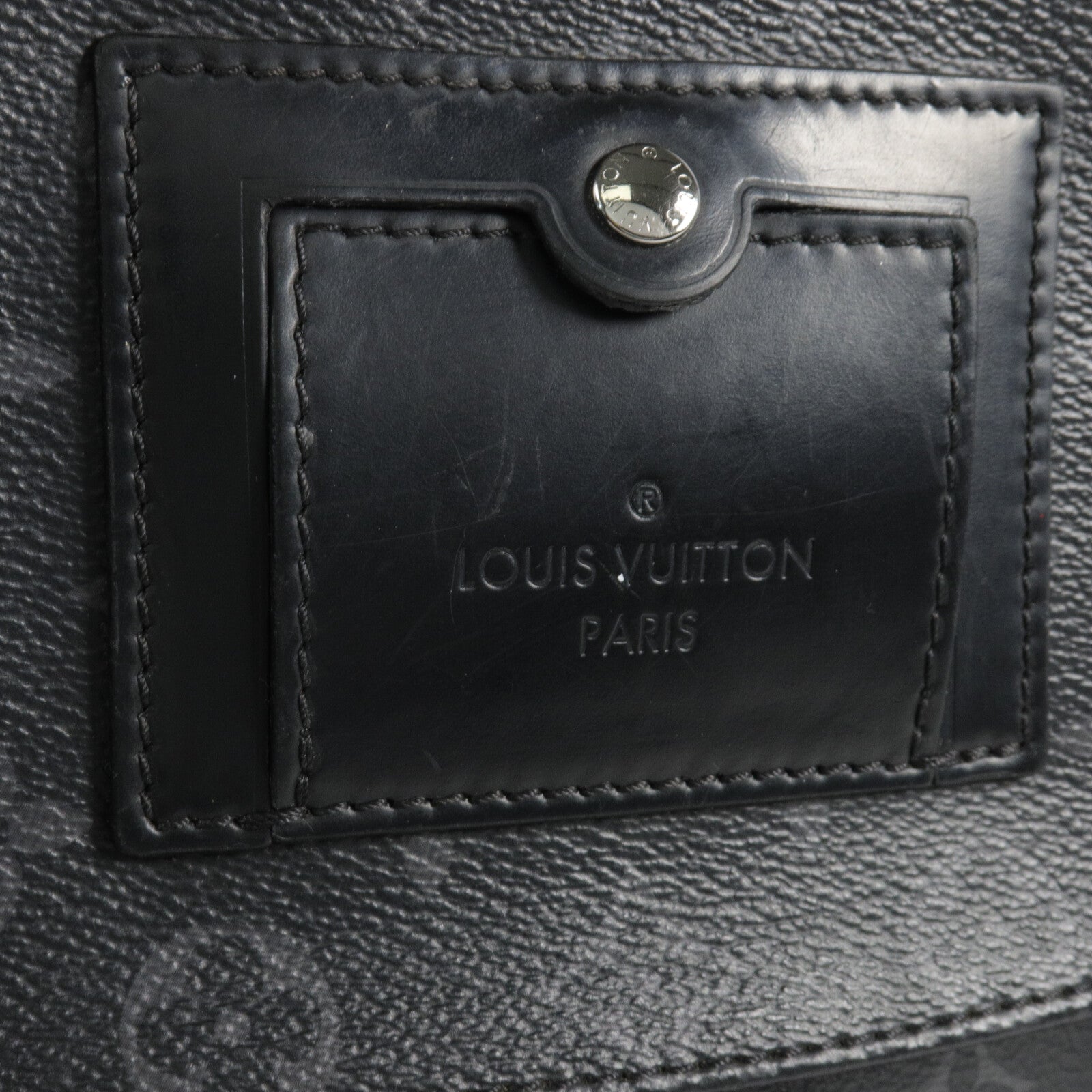 LOUIS VUITTON Monogram Eclipse Messenger PM Voyager銀扣肩背袋