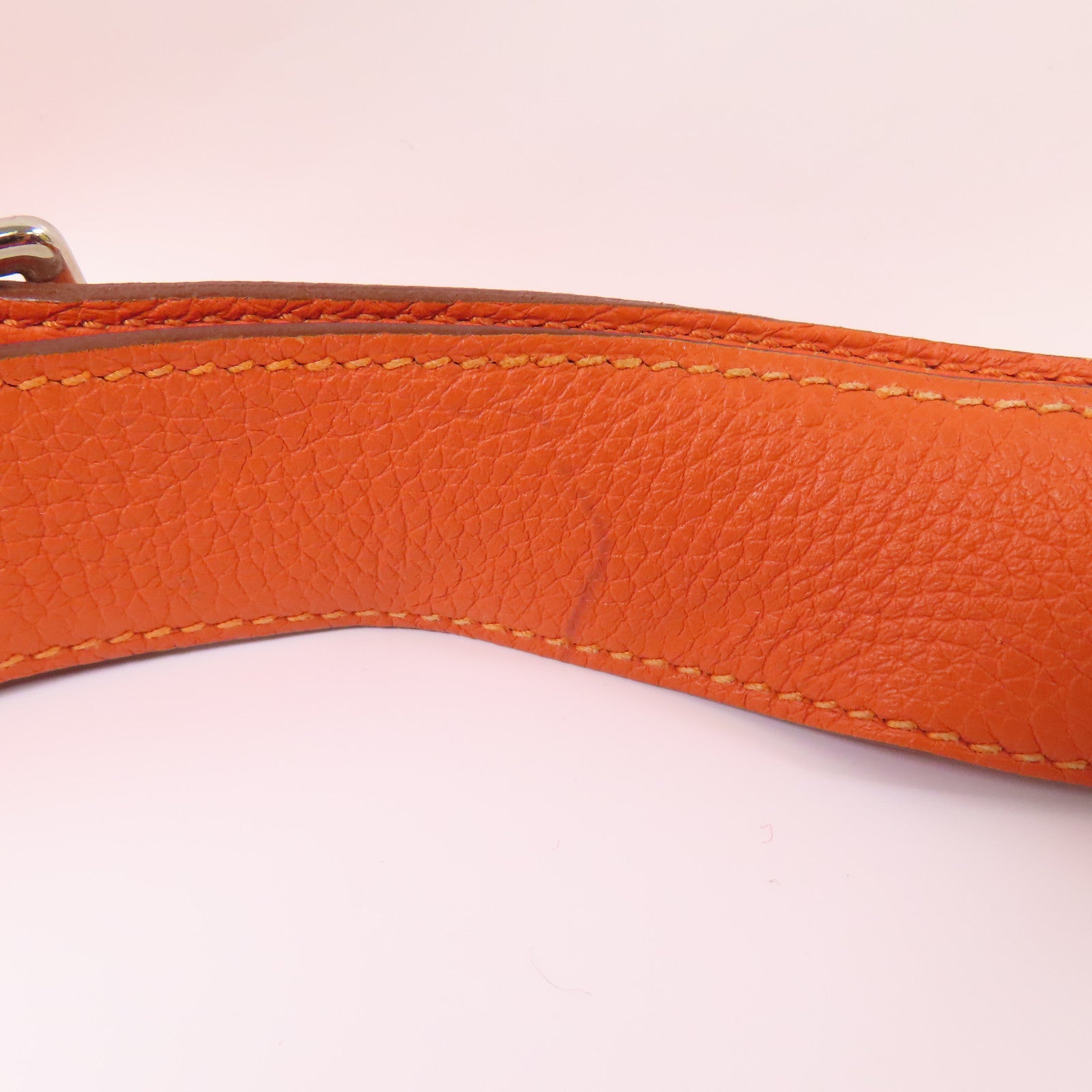 HERMES 【激減優惠】Togo皮革So Kelly 26銀扣肩背袋Feu