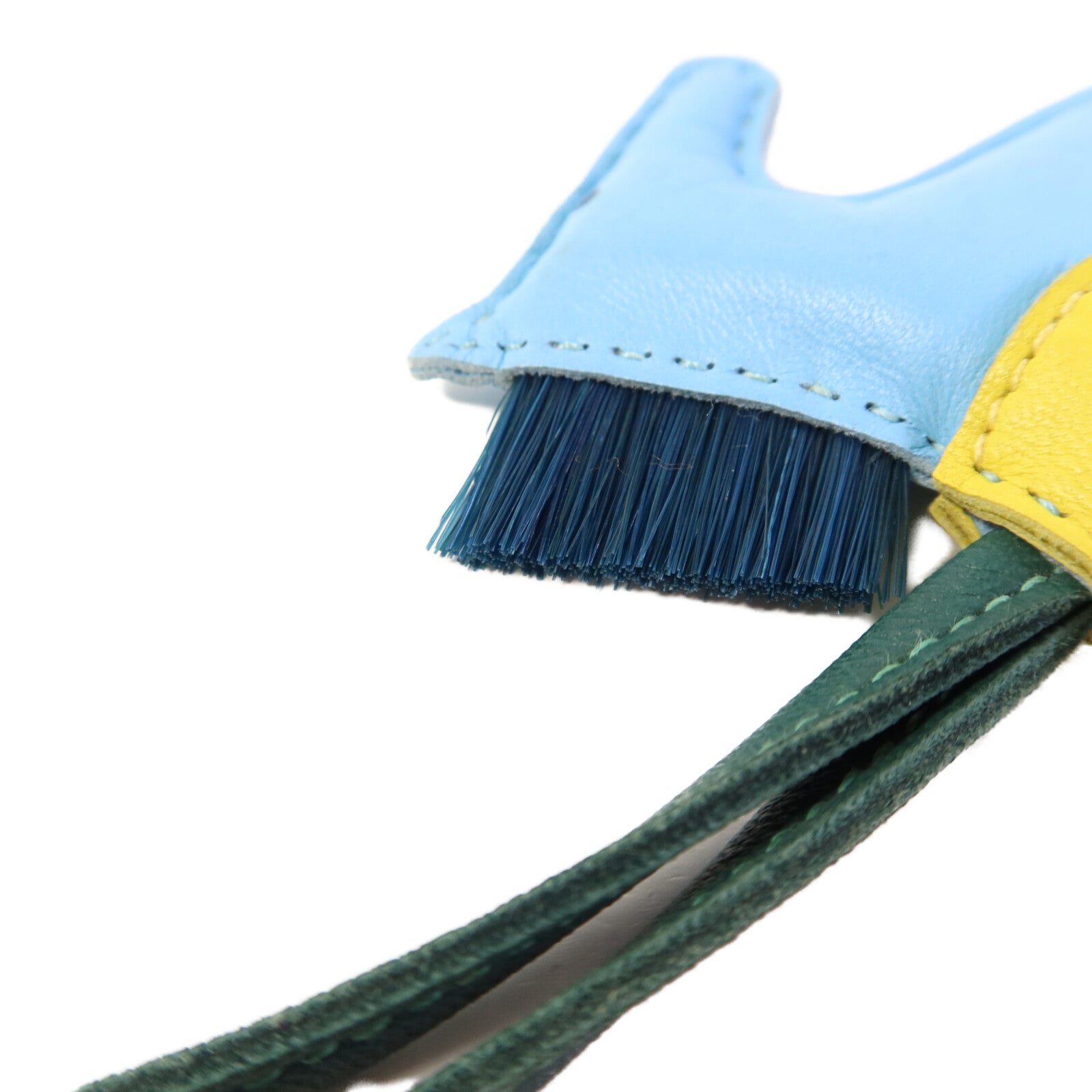 HERMES Milo皮革Rodeo PM掛飾Blue/Green/Yellow