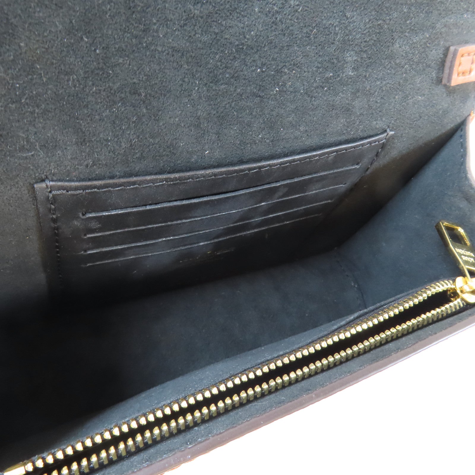 LOUIS VUITTON Monogram/Monogram Reverse Dauphine Chain Wallet金扣鍊帶肩背袋啡色
