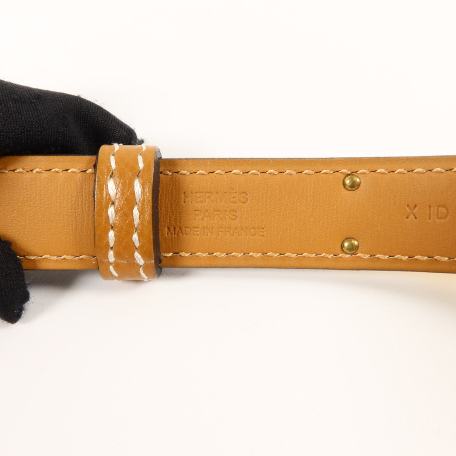 HERMES Epsom皮革Kelly 18 Belt皮帶Gold