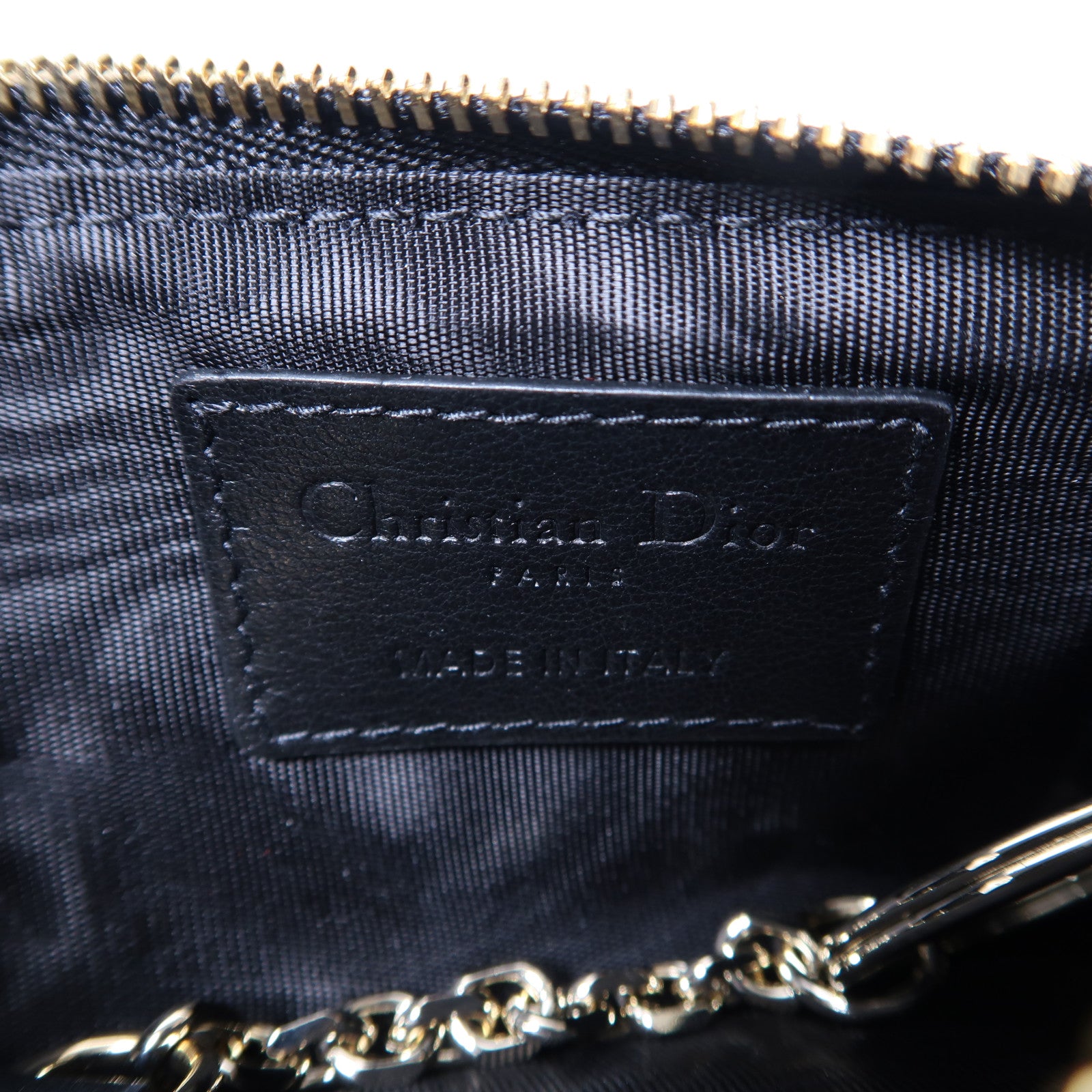 Dior 漆皮皮革Lady Dior Key Case金扣鎖匙包黑色