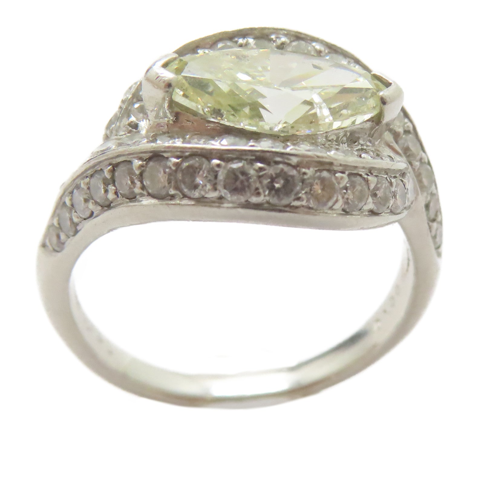 JEWELRY PT900鉑金Diamond Ring 1.735ct/1.00ct鑚石戒指US#6.75