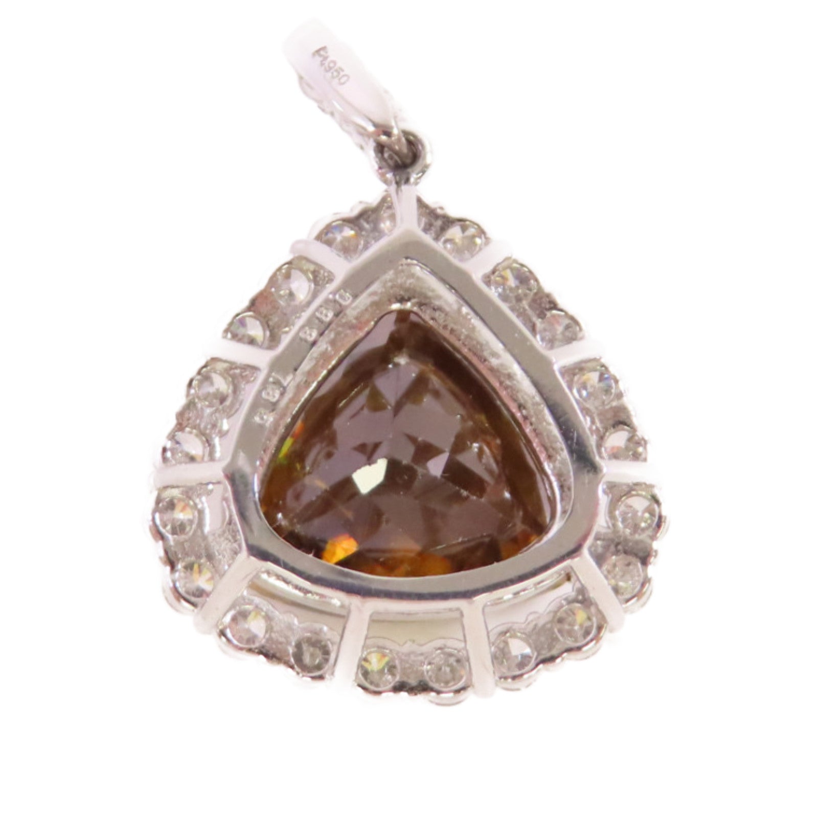 JEWELRY 【激減優惠】PT950鉑金/7.85ct榍石/0.88ct鑽石Sphene  Diamond Top吊墜頭扣