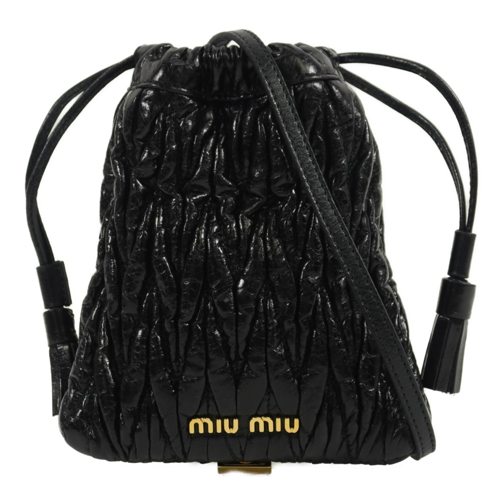Miu Miu 羊皮皮革Mini Matelasse鏈帶肩背袋