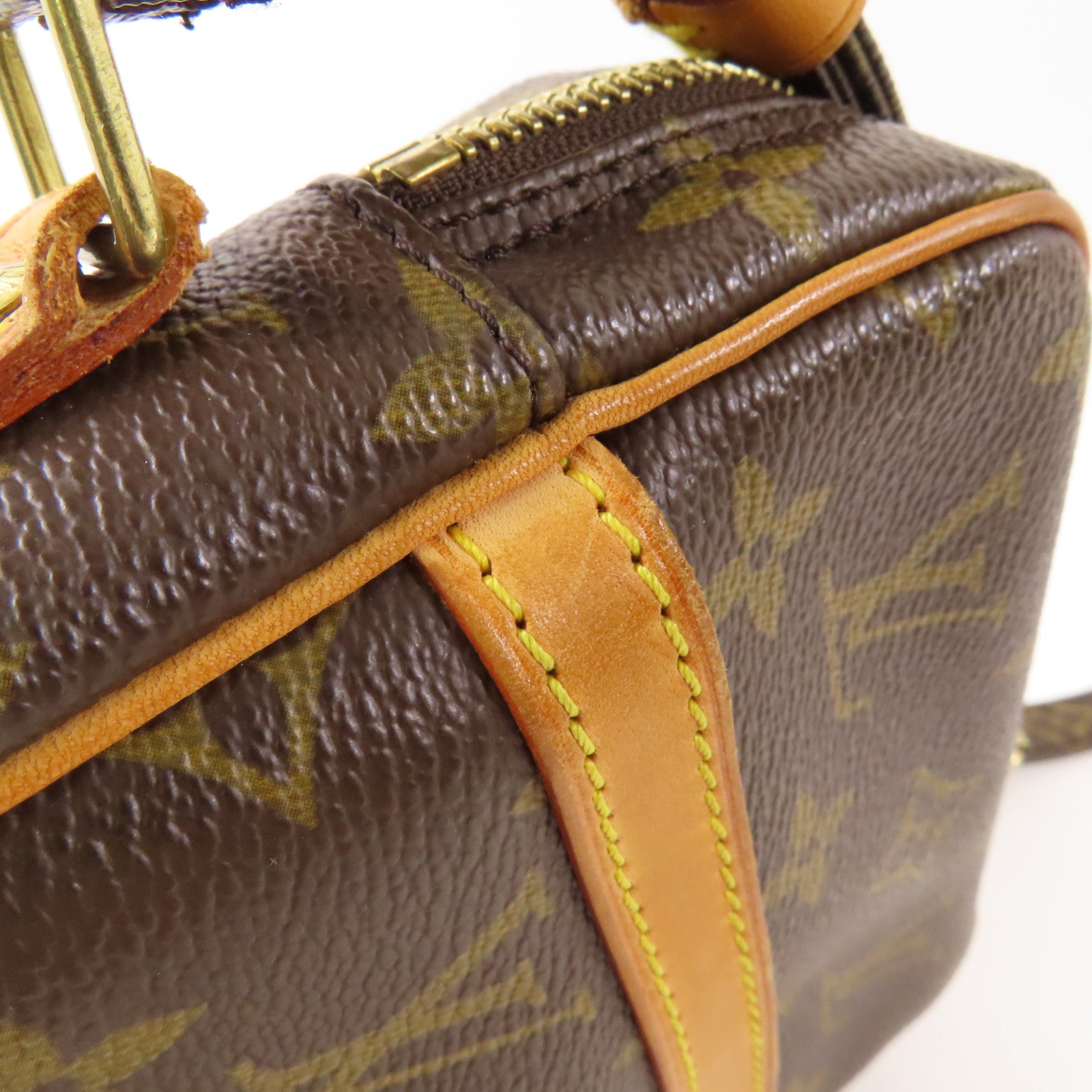 LOUIS VUITTON Monogram Danube金扣肩背袋棕色