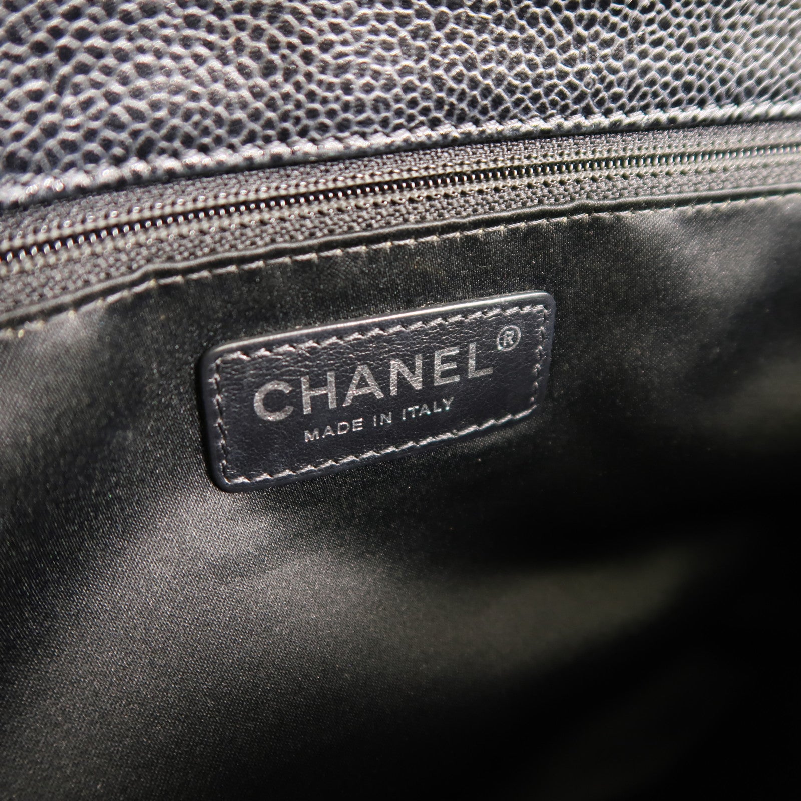 CHANEL 牛皮皮革GST Grand Shopping Tote Bag銀扣肩背袋/手挽袋
