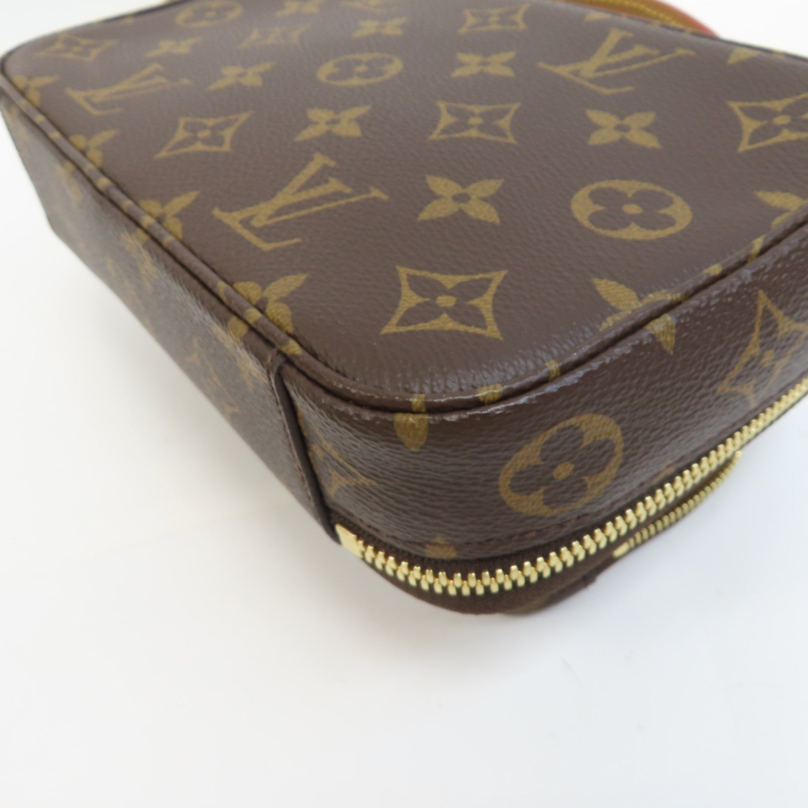 LOUIS VUITTON Monogram Utility Shoulder Bag金扣手挽肩背兩用袋啡色
