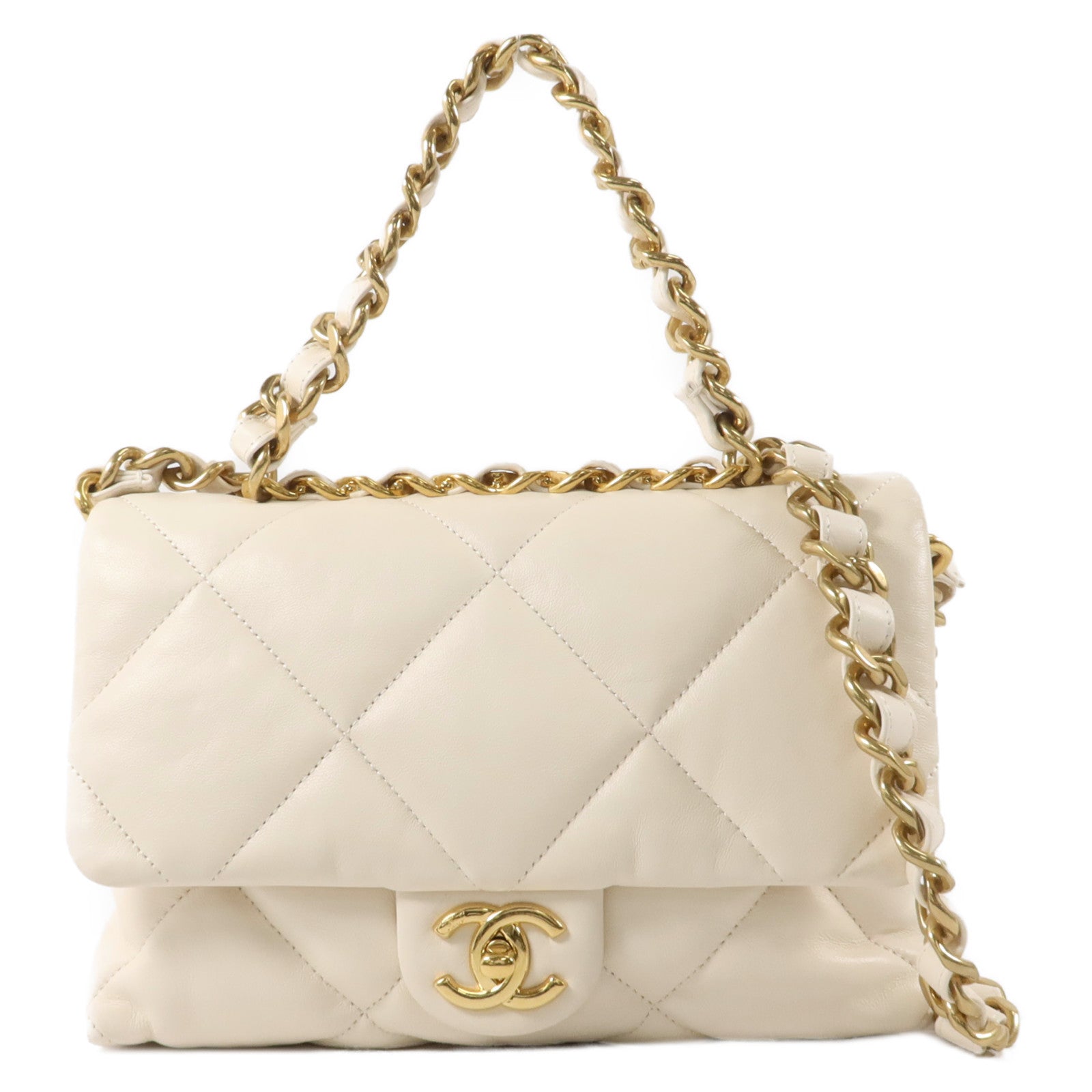 CHANEL 羊皮皮革Chanel 19手挽肩背兩用袋