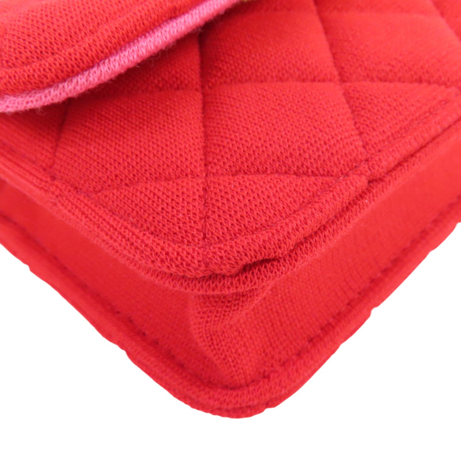 CHANEL 帆布Chain Shoulder Bag金扣鏈帶肩背袋