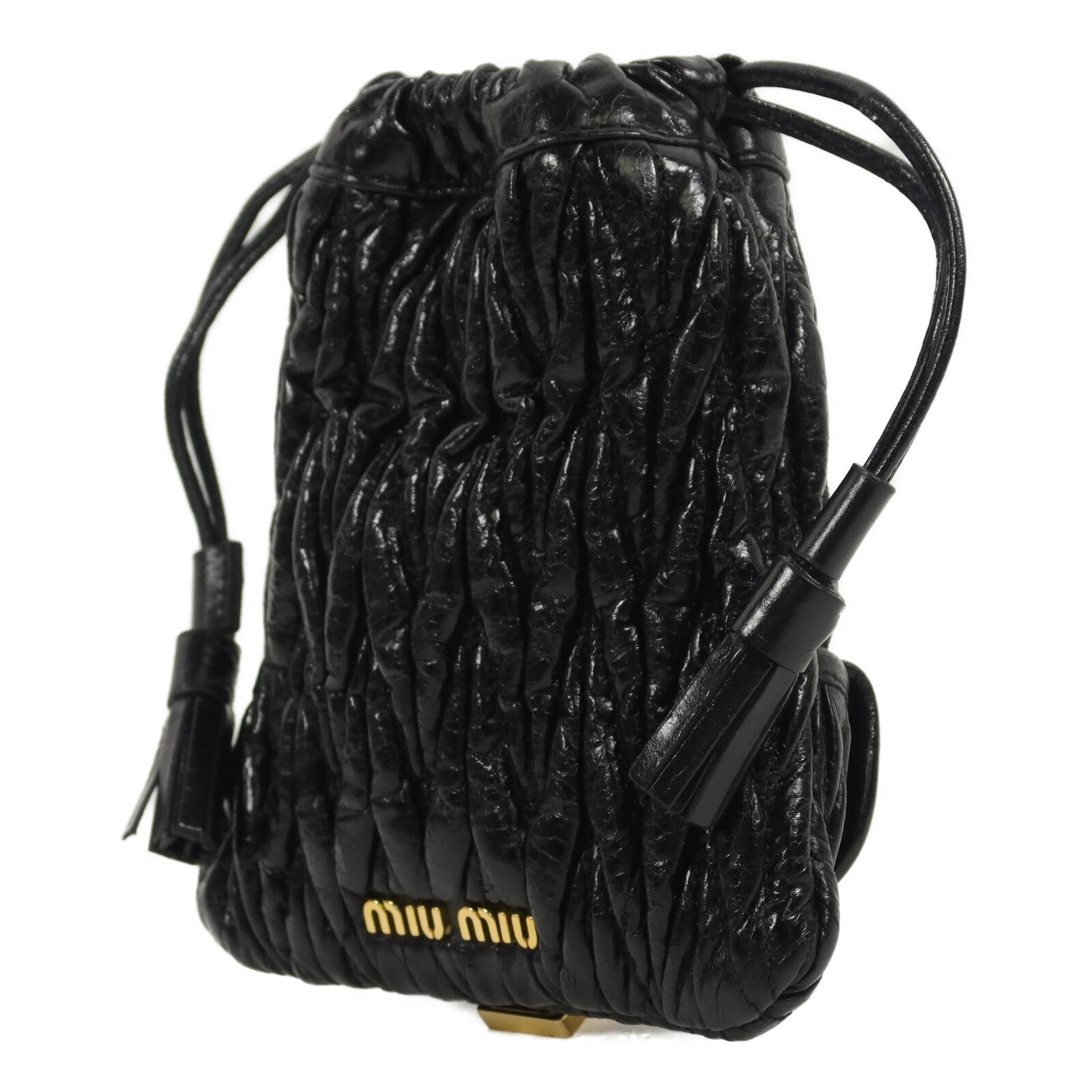 Miu Miu 羊皮皮革Mini Matelasse鏈帶肩背袋