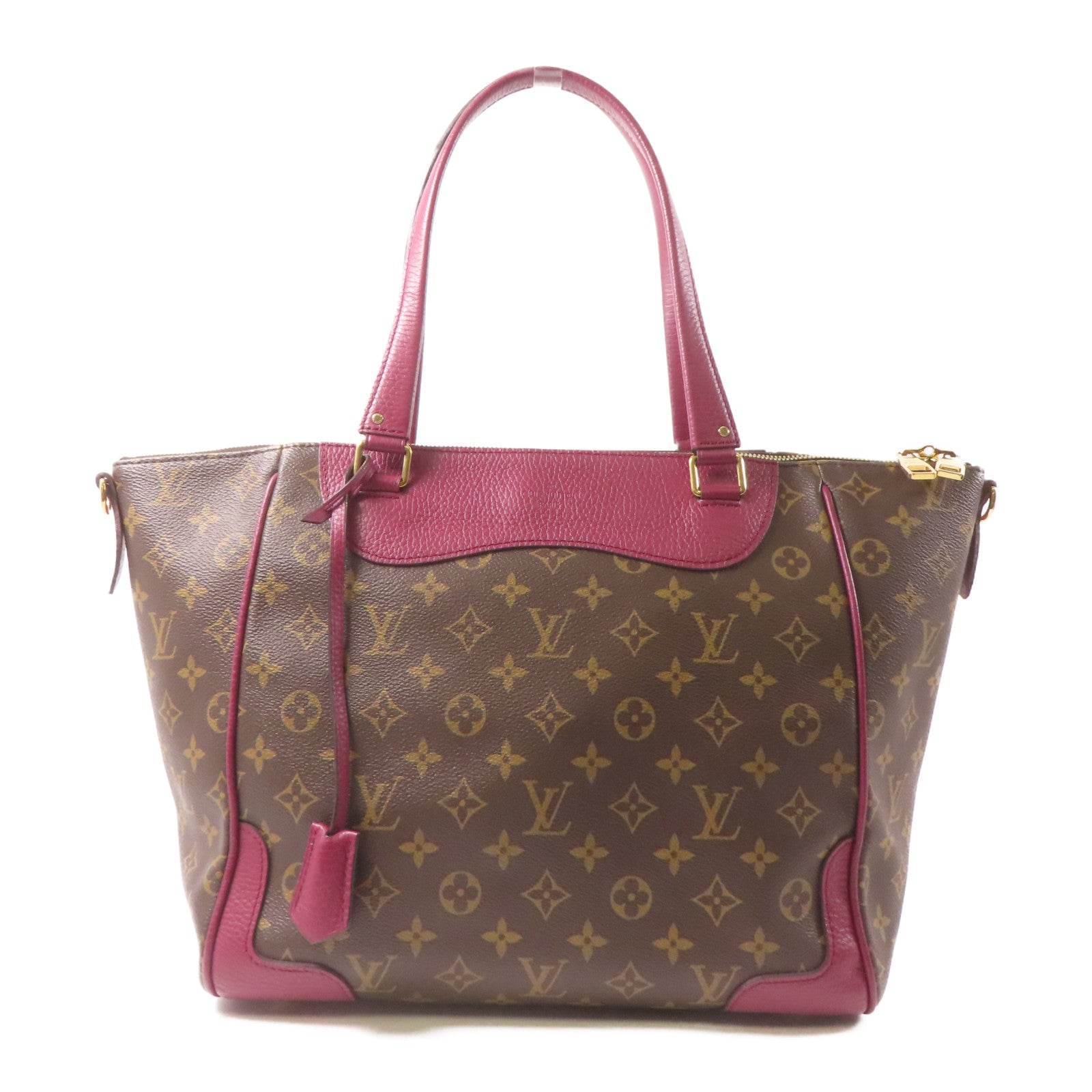 LOUIS VUITTON 【激減優惠】Monogram Estrela MM金扣肩背袋啡色/酒紅色