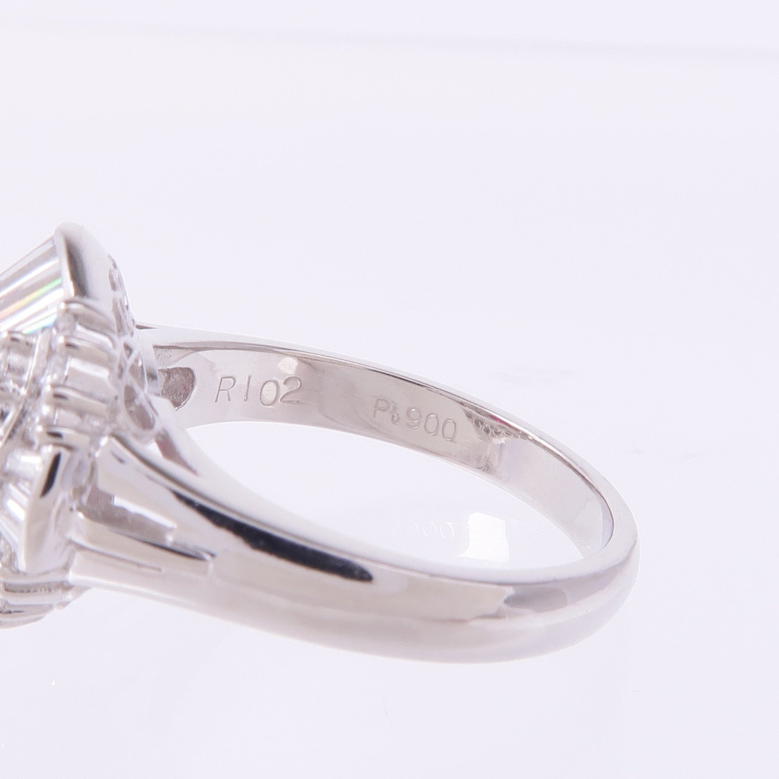 JEWELRY PT900鉑金Ruby Diamond Ring紅寶石/鑽石戒指US#6