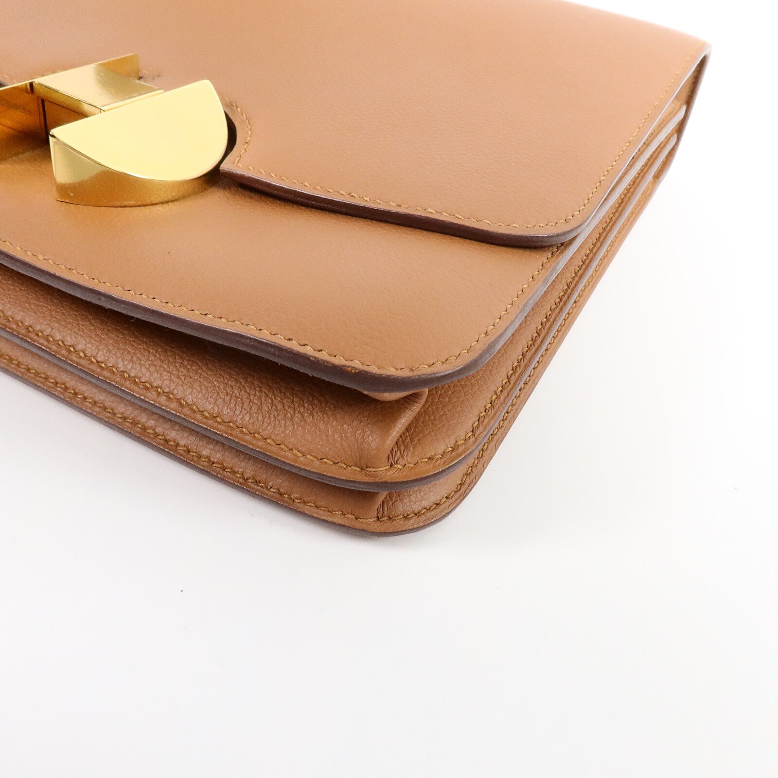 HERMES Evercolor皮革2002 肩背袋Gold