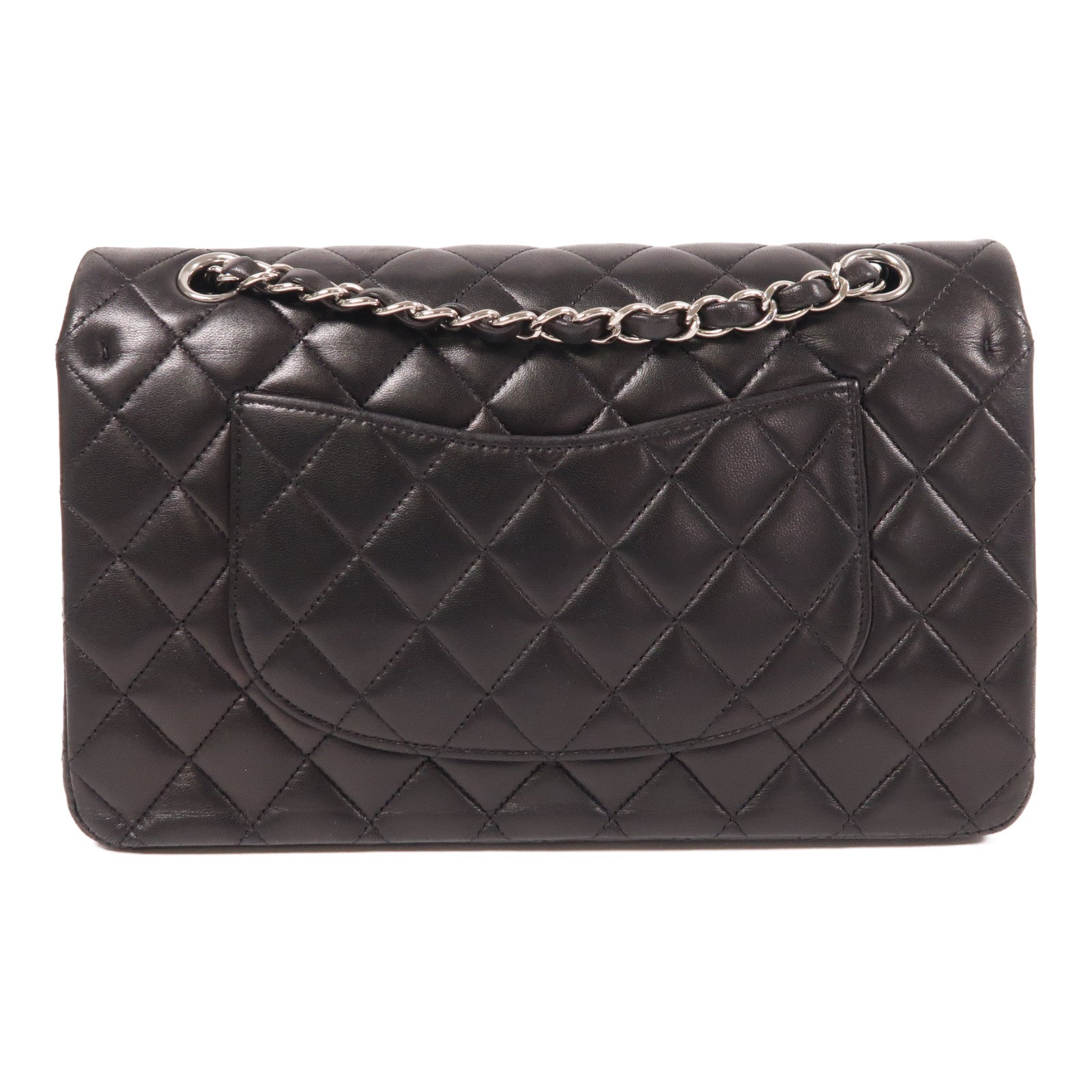 CHANEL 羊皮皮革Classic 25銀扣鏈帶肩背袋