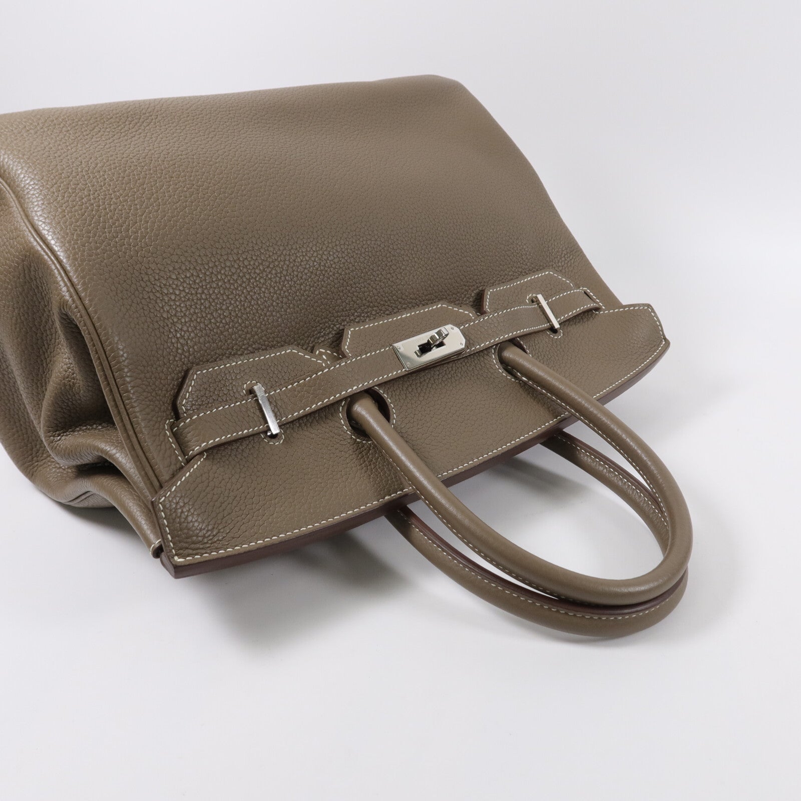 HERMES Clemence皮革Birkin 35手挽袋Etope
