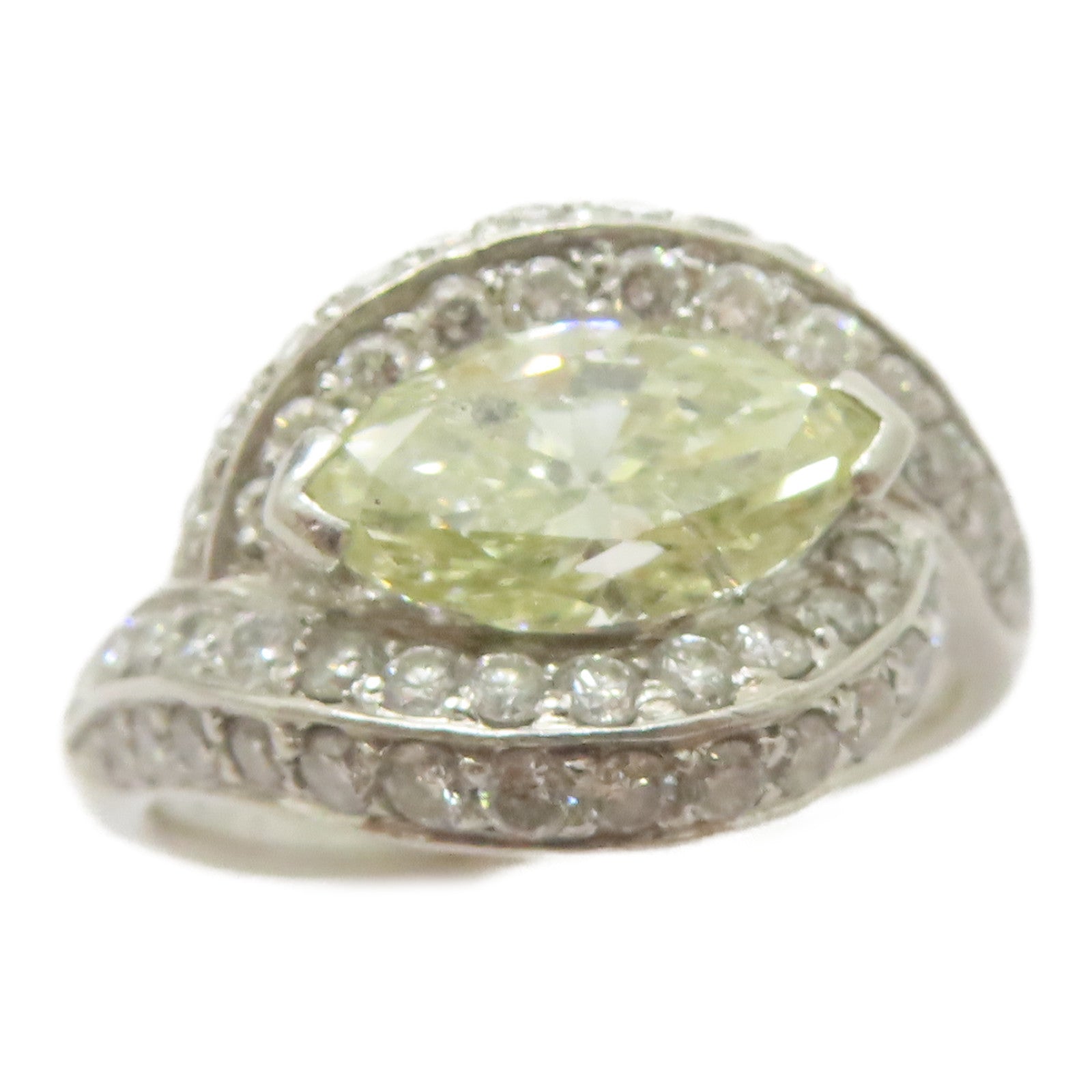 JEWELRY PT900鉑金Diamond Ring 1.735ct/1.00ct鑚石戒指US#6.75