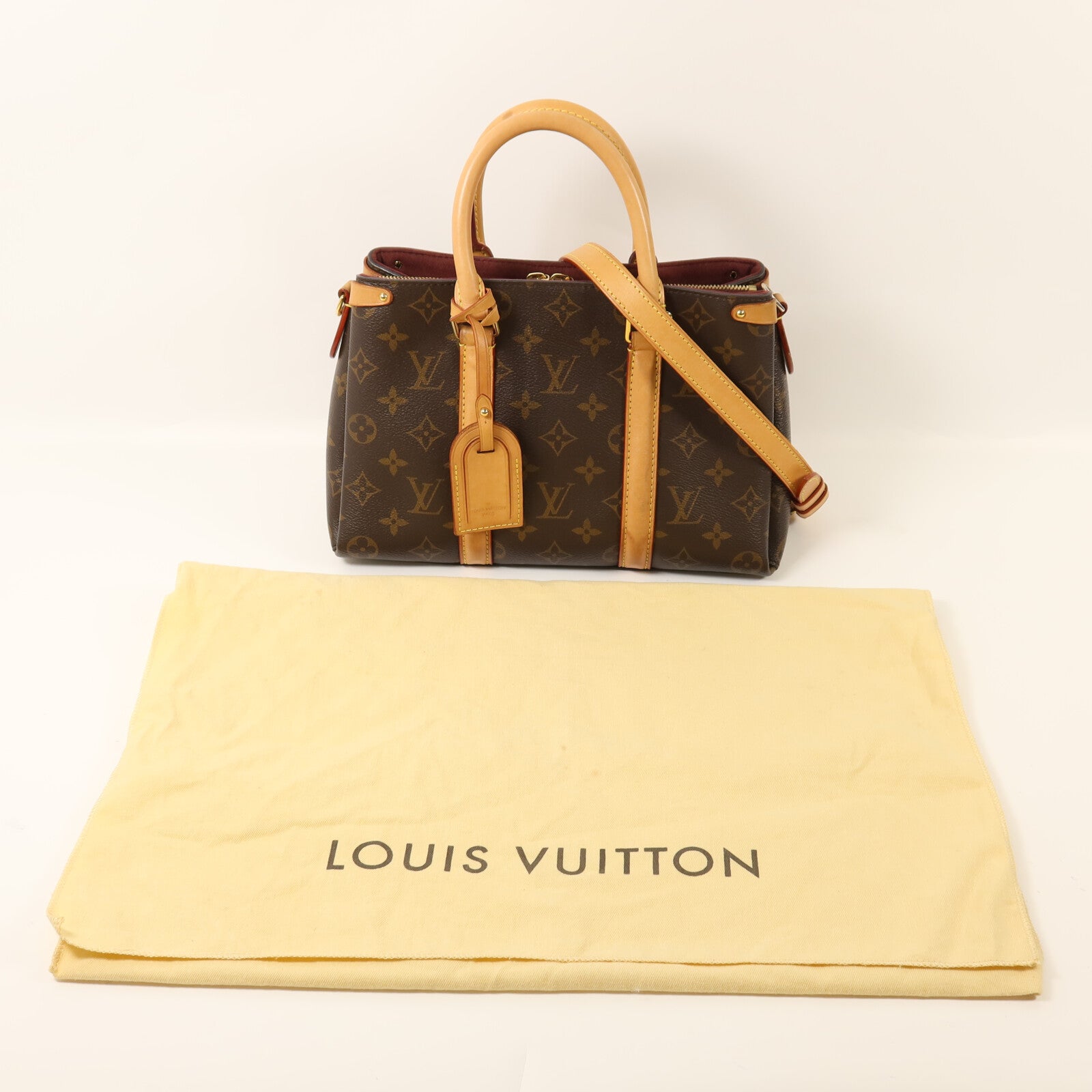 LOUIS VUITTON Monogram Soufflot BB金扣手挽肩背兩用袋
