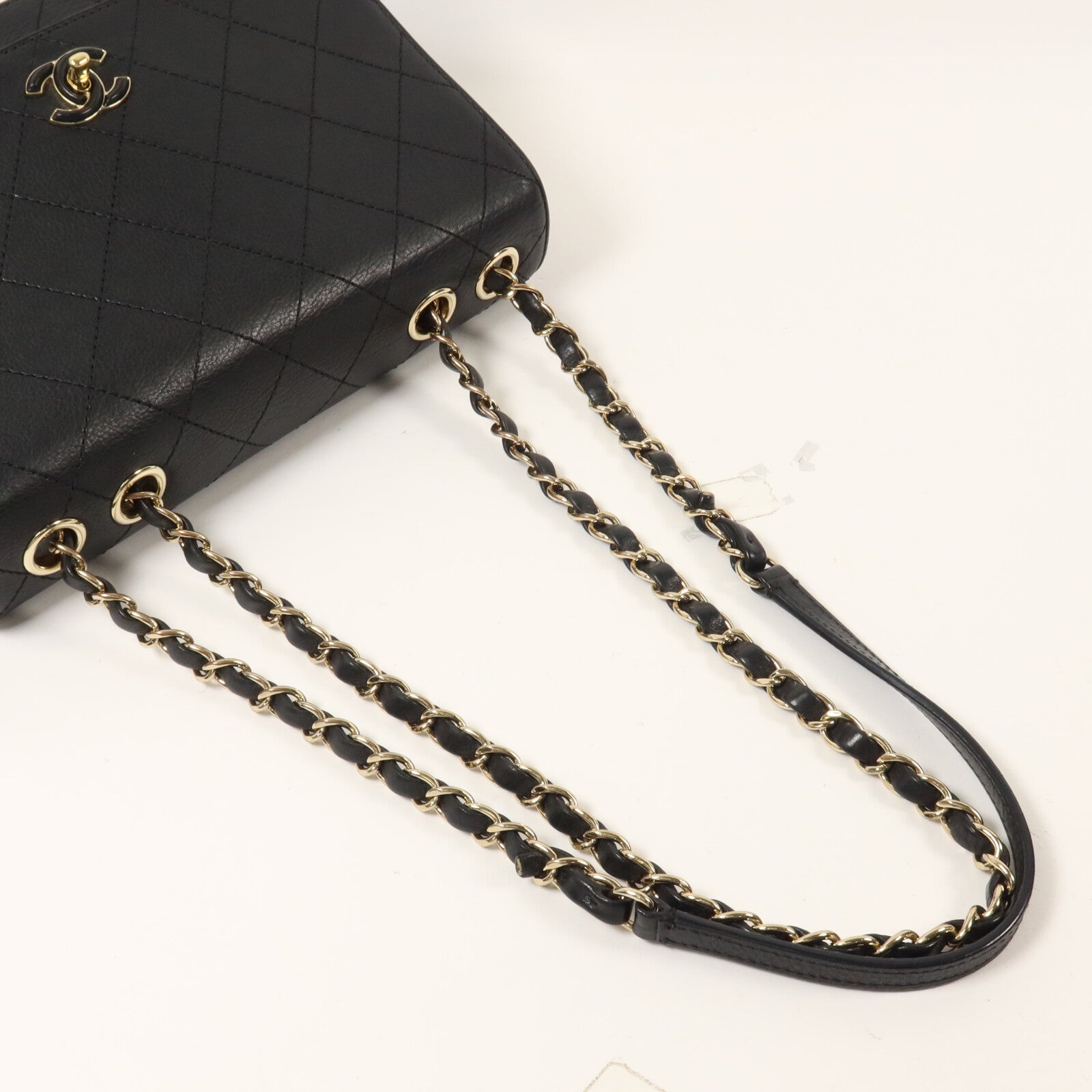 CHANEL 牛皮皮革Chain Shoulder鏈帶肩背袋