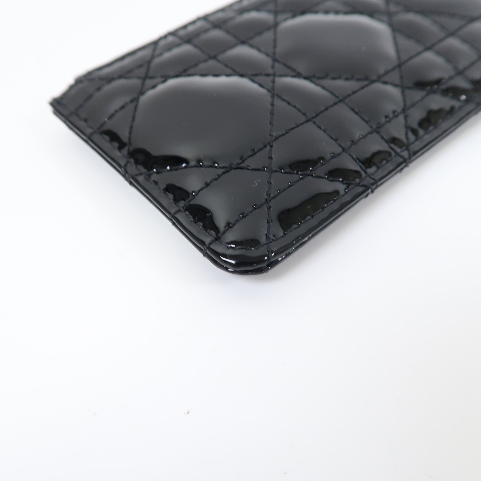 Dior 漆皮皮革Lady Dior Key Case金扣鎖匙包黑色