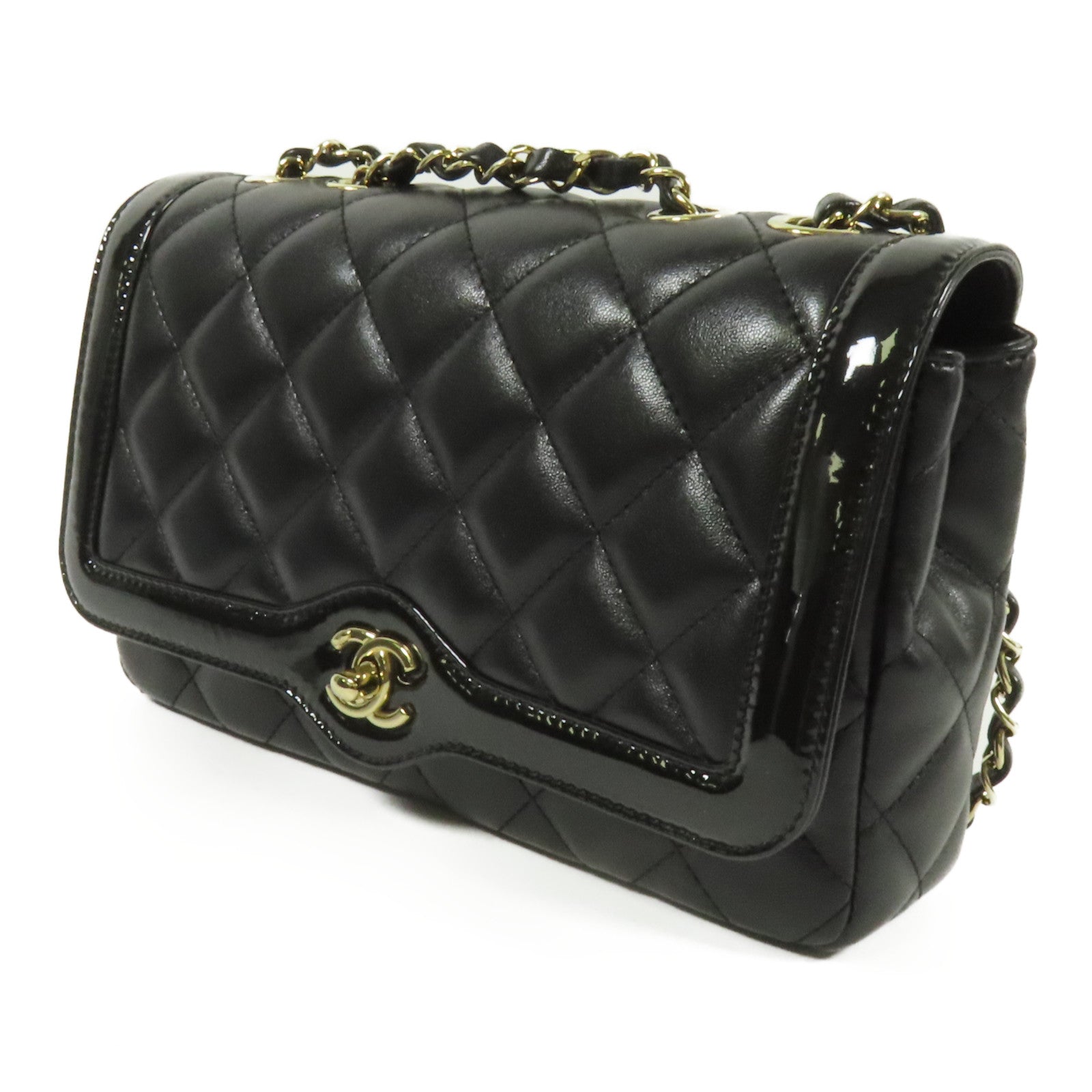 CHANEL 【激減優惠】羊皮皮革Chain Shoulder Bag金扣肩背袋