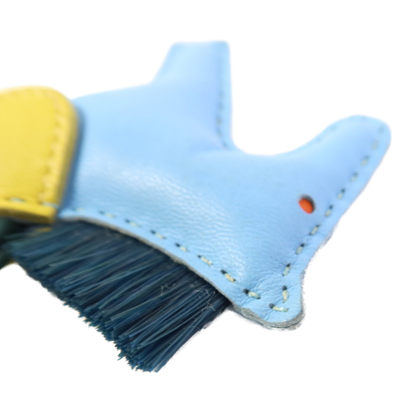 HERMES Milo皮革Rodeo PM掛飾Blue/Green/Yellow