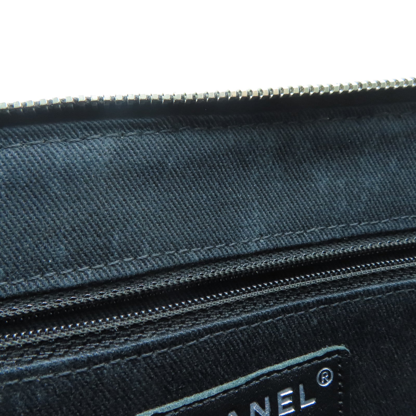 CHANEL 【激減優惠】菱格牛皮皮革Shoulder Bag銀扣鏈帶肩背袋黑色