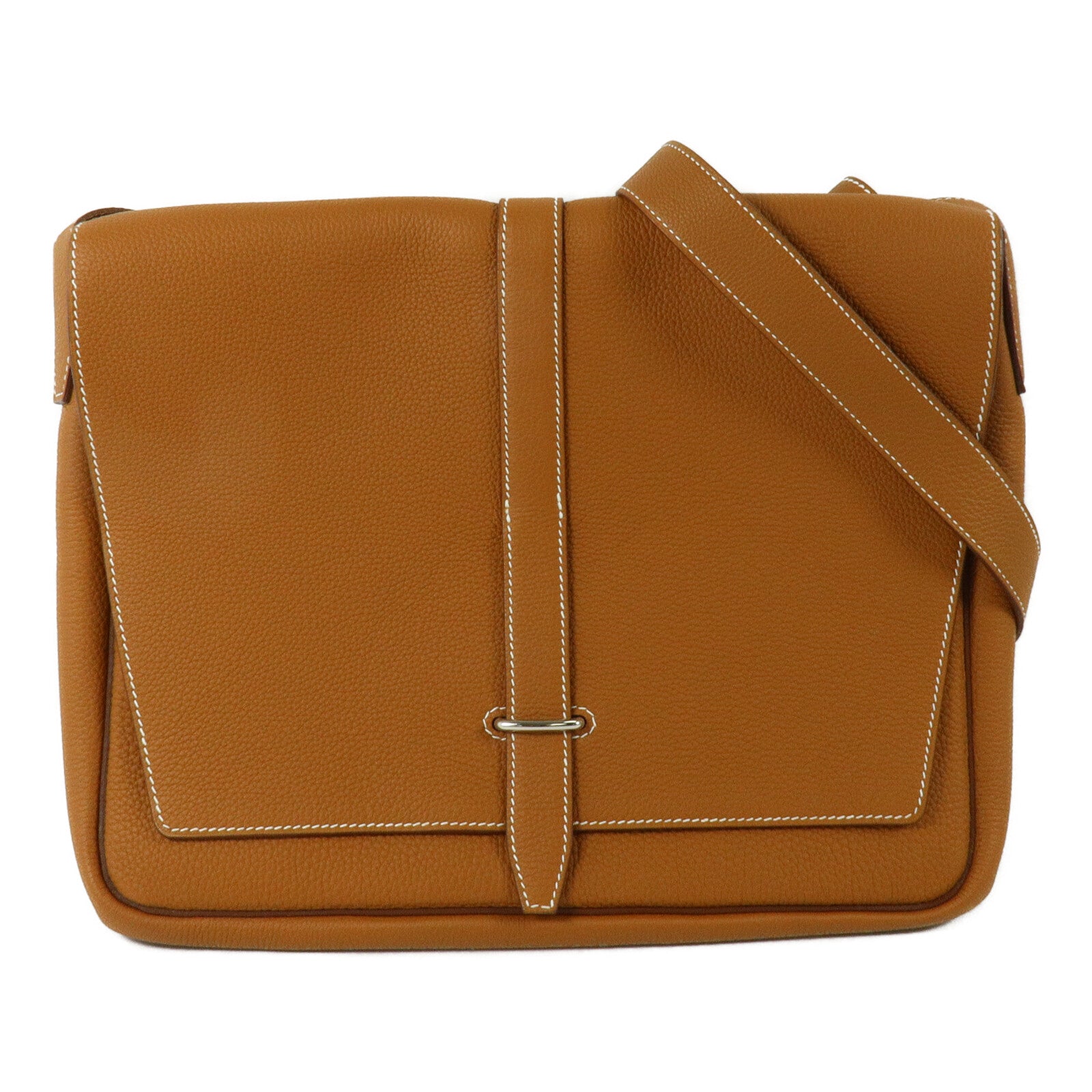 HERMES Togo皮革Steve Light Junior肩背袋Gold