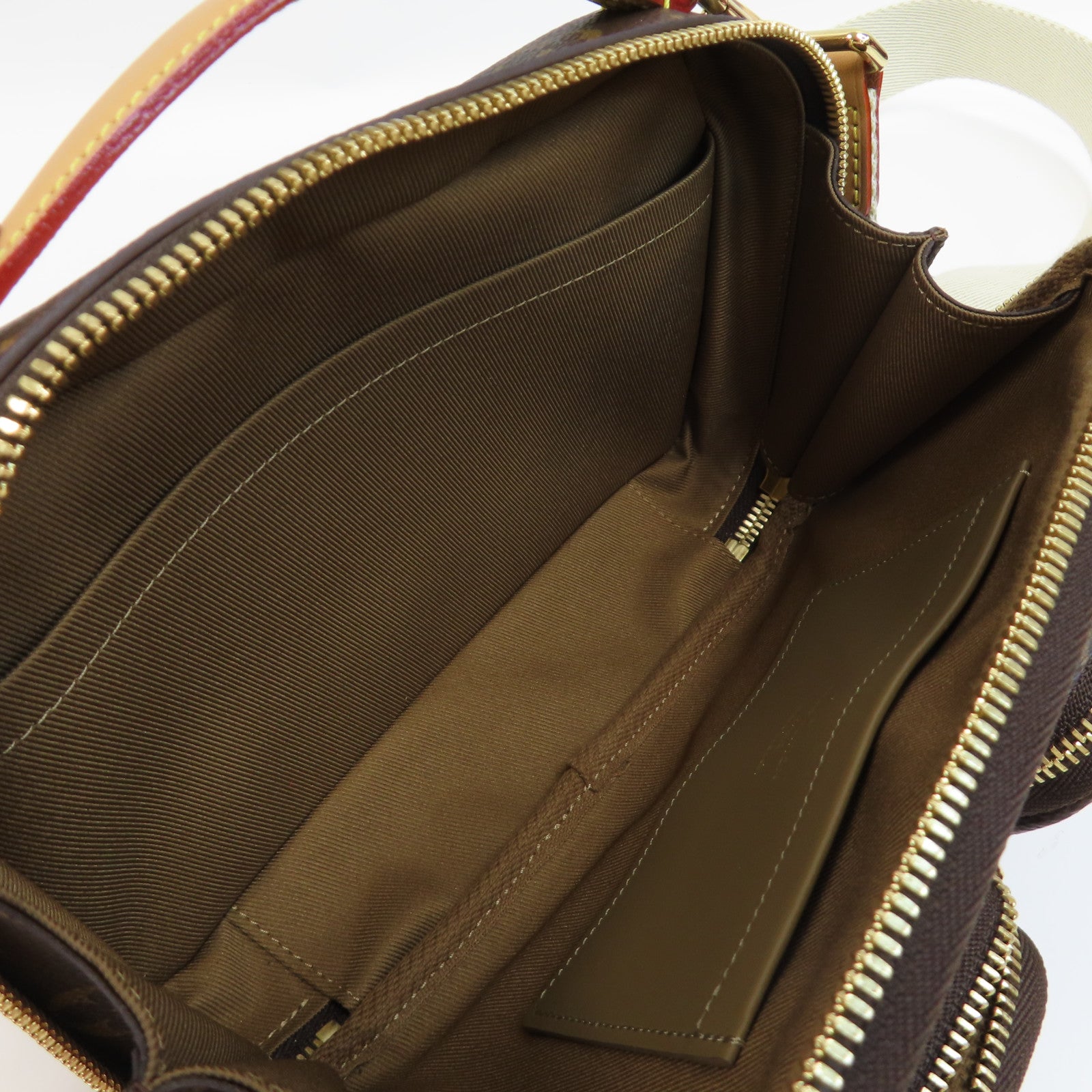 LOUIS VUITTON Monogram Utility Shoulder Bag金扣手挽肩背兩用袋啡色